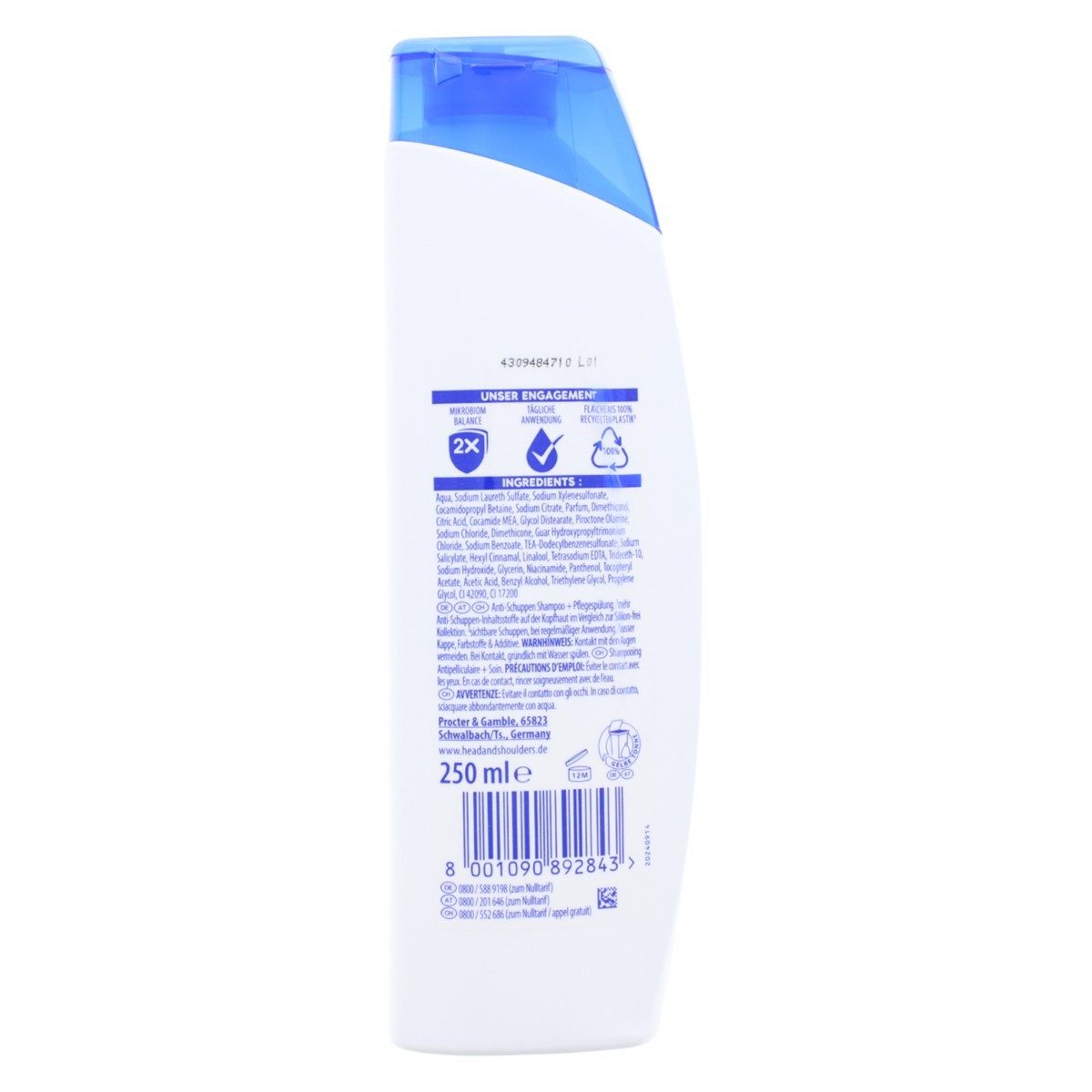 Head & Shoulders Haarshampoo 5x Head & Shoulders Classic Clean 2in1 Anti-Schuppen Shampoo je 250ml
