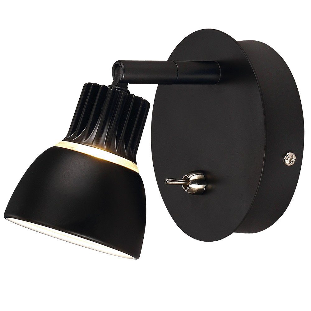Nordlux LED Wandleuchte, LED-Leuchtmittel Lese Leuchte Spot verbaut, fest Warmweiß, Strahler Wand LED Zimmer schwarz Ess Wohn Lampe