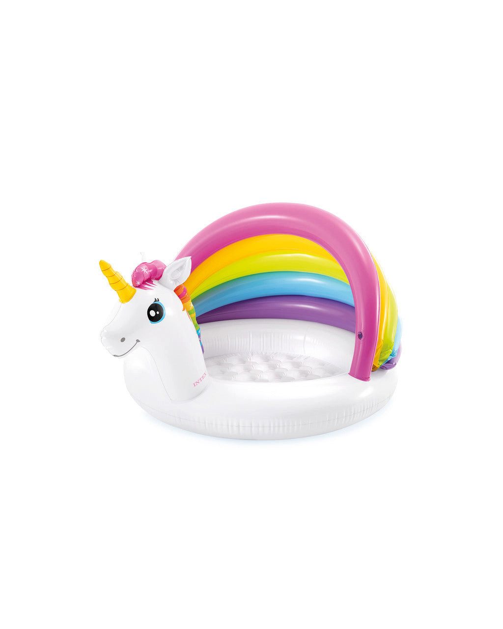 Sport-Knight® Schwimmbecken Einhorn Baby Pool mit Sonnenschutz, Kinder Poolspaß 1-3 Jahre