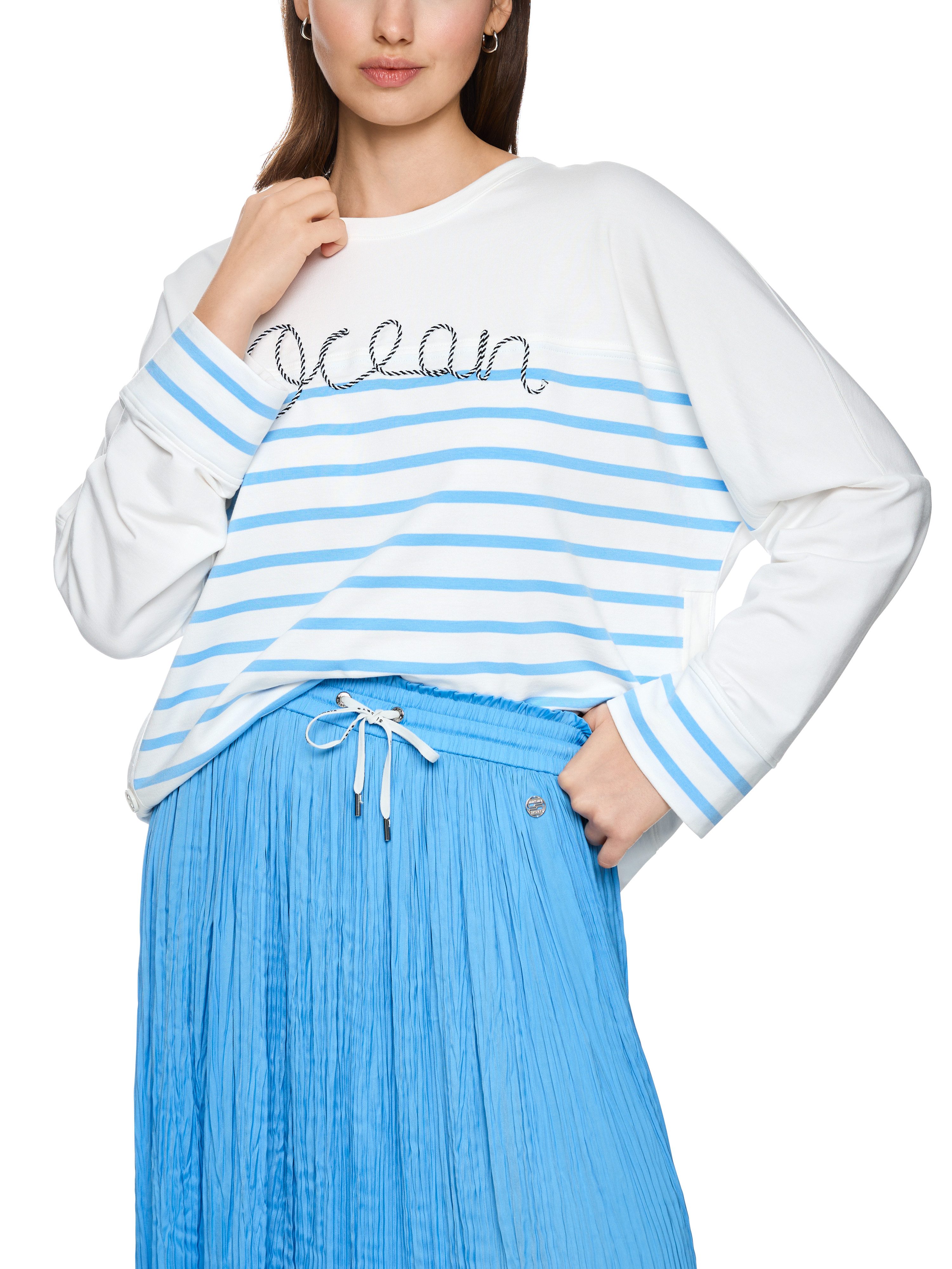 Marc Cain Sweatshirt Salty Breeze Premium Damenmode gestreift, weite Form