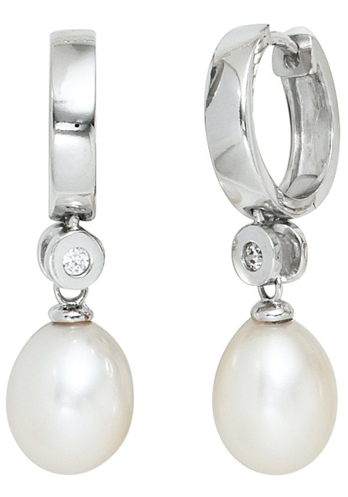 JOBO Perlenohrringe, 925 Silber mit Süßwasser-Zuchtperlen günstig online kaufen