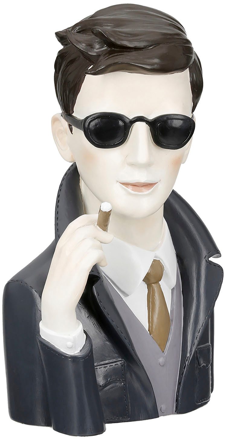 Casablanca by Gilde Dekofigur Figur Gentlemam (1 St), Handbemalt in Grau und Schwarz – Bild 4 von 5