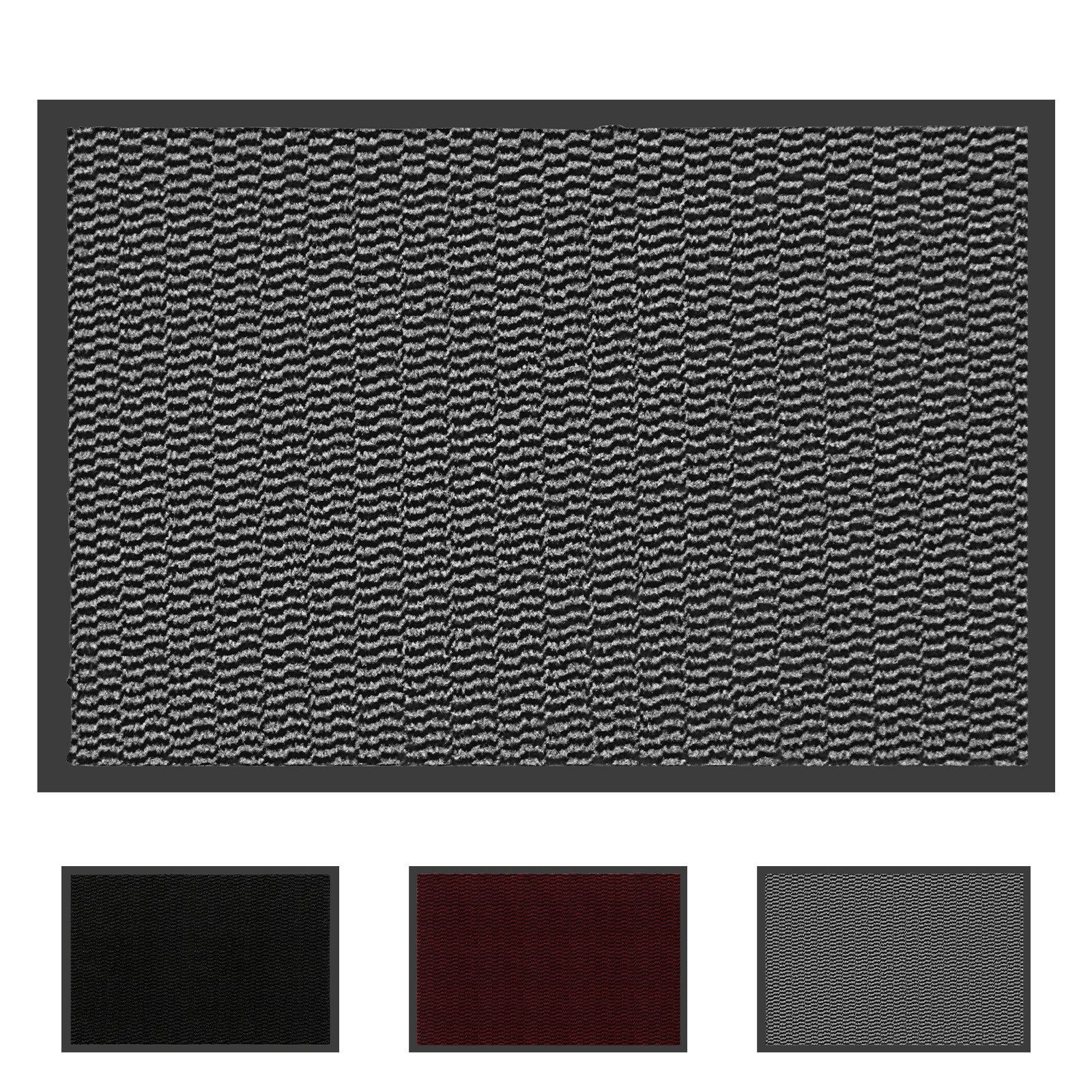 SunJas Fußmatte rutschfeste schmutzfangmatte für Innen & Außen, Rechteckig, Höhe: 5 mm, Eingangsmatte,Fußmatte,Türmatte,waschbar,rutschhemmend