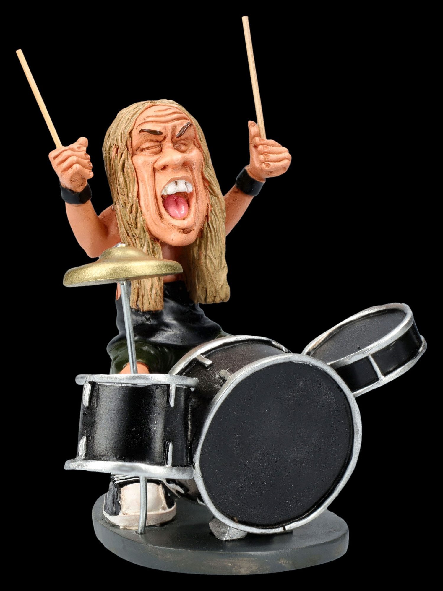 Figuren Shop GmbH Dekofigur Lustige Rockstar Figur - Drummer Nicko - Dekofi günstig online kaufen
