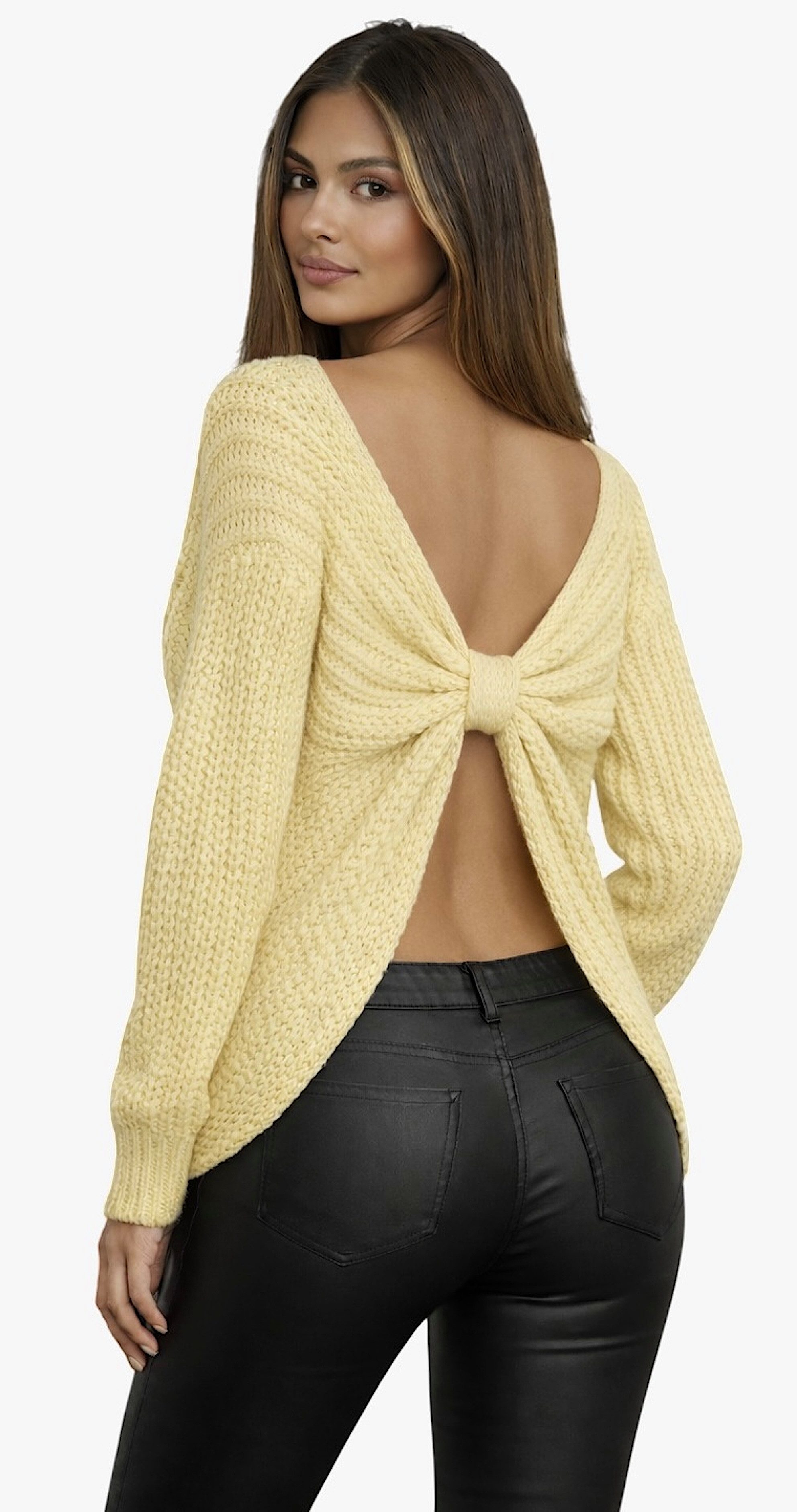 Worldclassca Cardigan WORLDCLASSCA Damen Cardigan Strickjacke mit Schleife 2 Styles in 1 Neue Kollektion - Stilvolle und gemütliche Strickmode für Damen