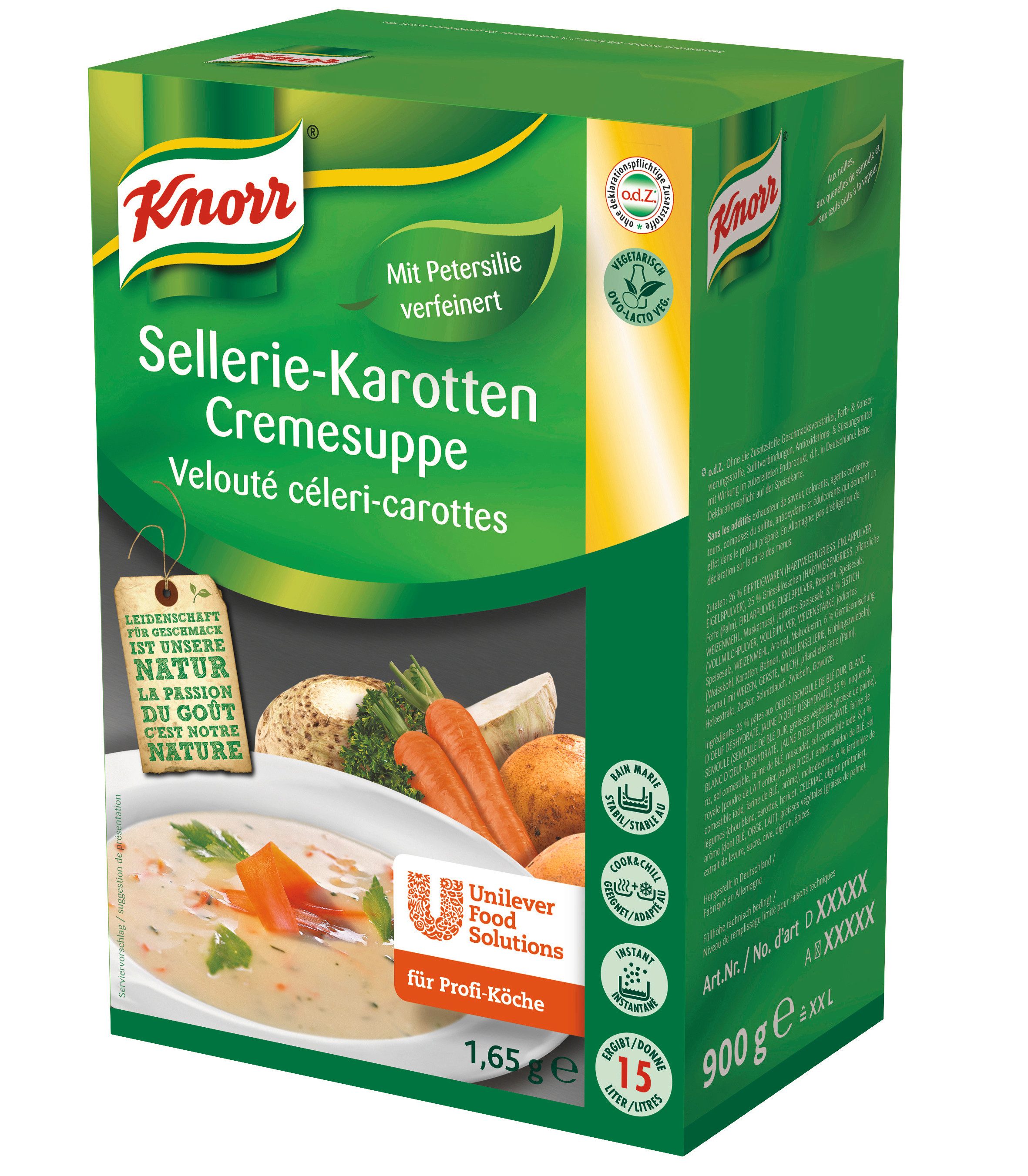 Knorr Fertiggericht, Knorr Sellerie-Karotten Cremesuppe