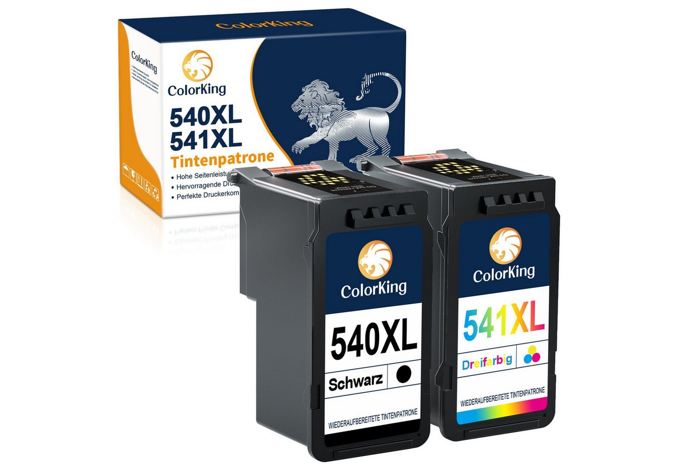 ColorKing für CANON 540 XL 541XL Tintenpatrone (MG4250 MG2150 MX535 MX525 MX515 MX475 TS5150 TS5151)
