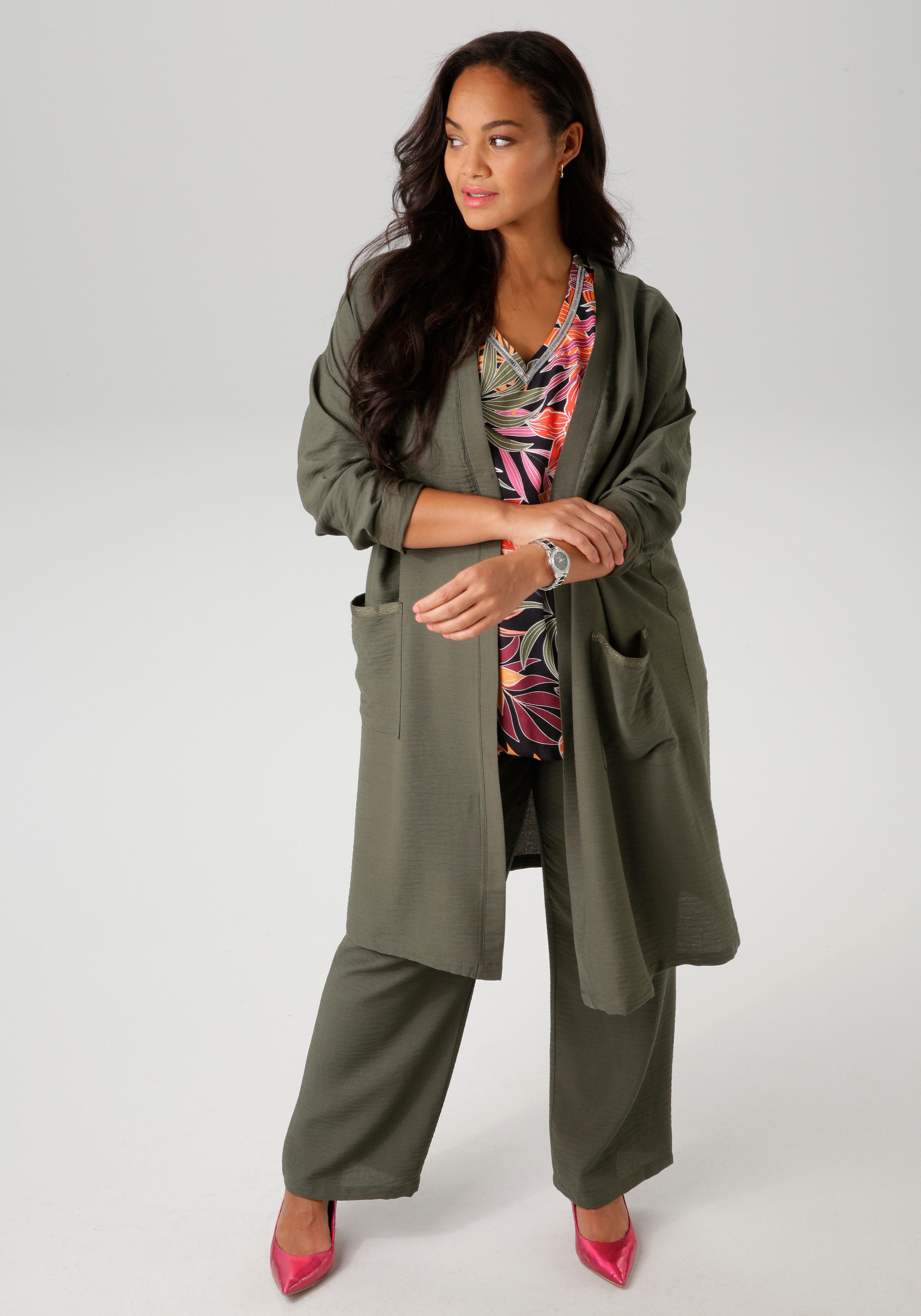 Aniston PLUS Langjacke aus strukturierter Ware günstig online kaufen