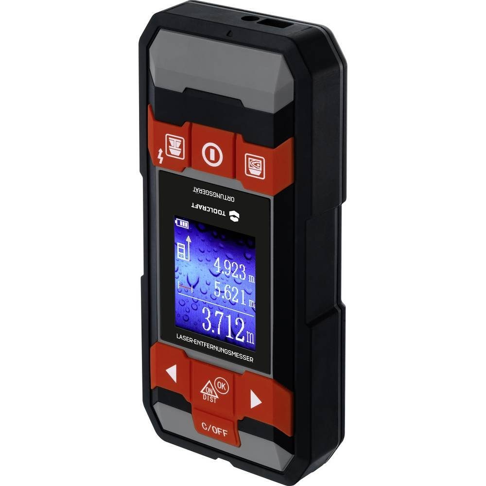 TOOLCRAFT Leitungsortungsgerät Ortungsgerät Metall 2-in-1 Laser-Detektor 100 mm TO-6994572, inkl. Laser-Entfernungsmesser