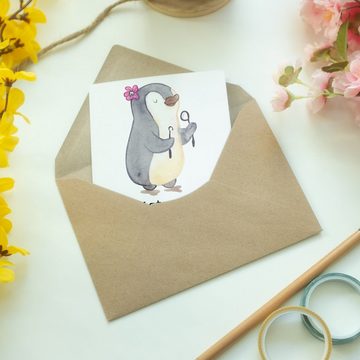 Mr. & Mrs. Panda Grußkarte Zahnarzthelferin Herz - Weiß - Geschenk, Hochzeitskarte, Einladungska, Hochwertiger Karton