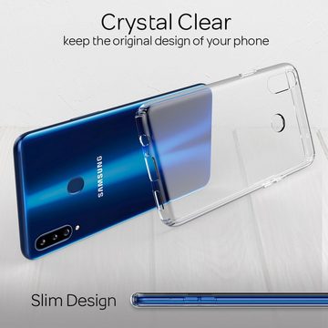 Nalia Smartphone-Hülle Samsung Galaxy A20s, Klare Hybrid Hülle / Harte Rückseite / Kratzfest / Super Transparent