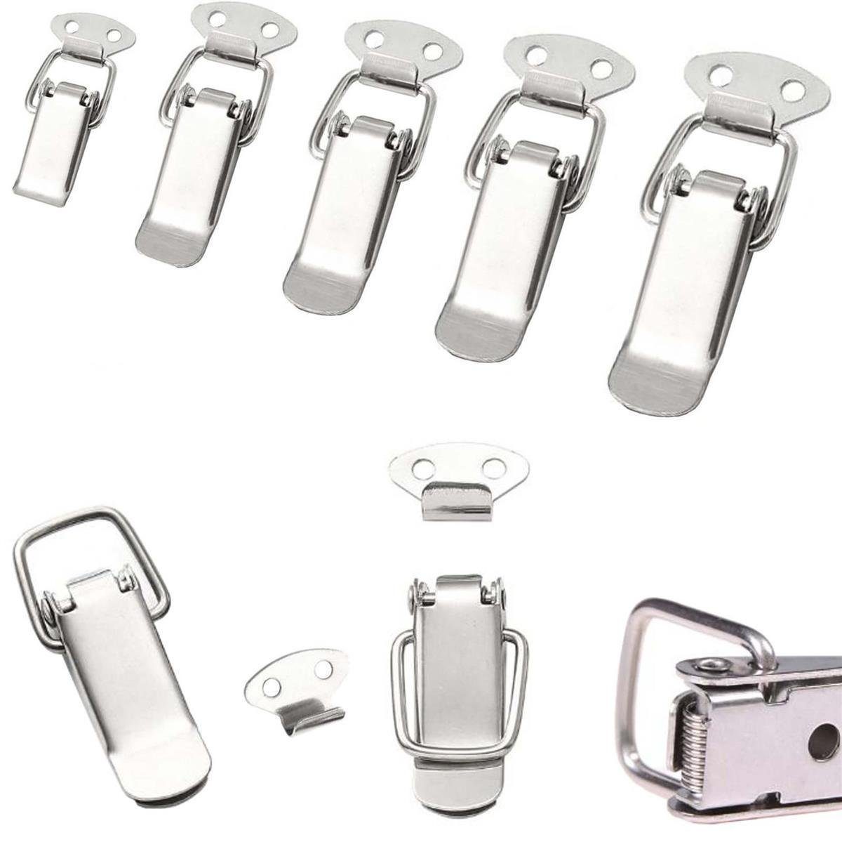 HOOZ Verschluss-Überfalle aus Edelstahl Schnappverschluss für Kisten und Boxen 27mm - 75mm, Din Rechts und Din Links, (4-tlg., 4er Set)