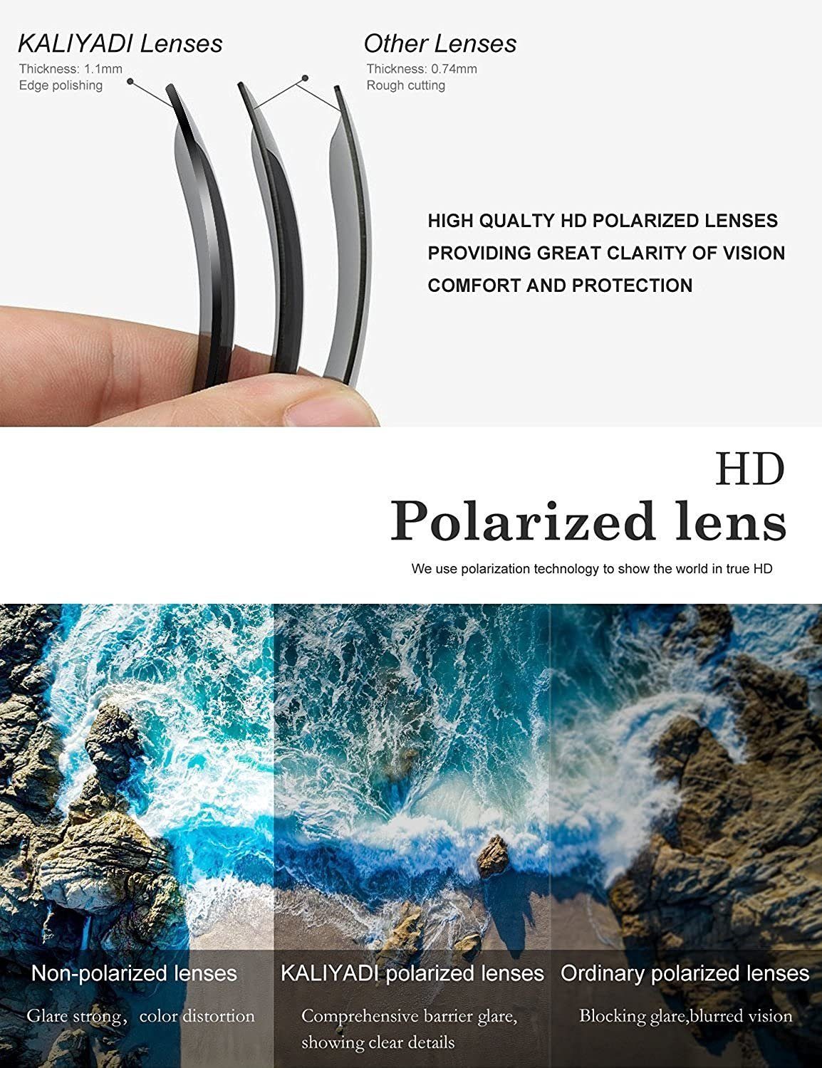 Polarisierte,UV400 UV-Schutz, Outdoor-Aktivitäten Sonnenbrille 100 Pro wie Life % Schwarz Cool Wandern,Fahren,Angeln,Einkaufen für Fine