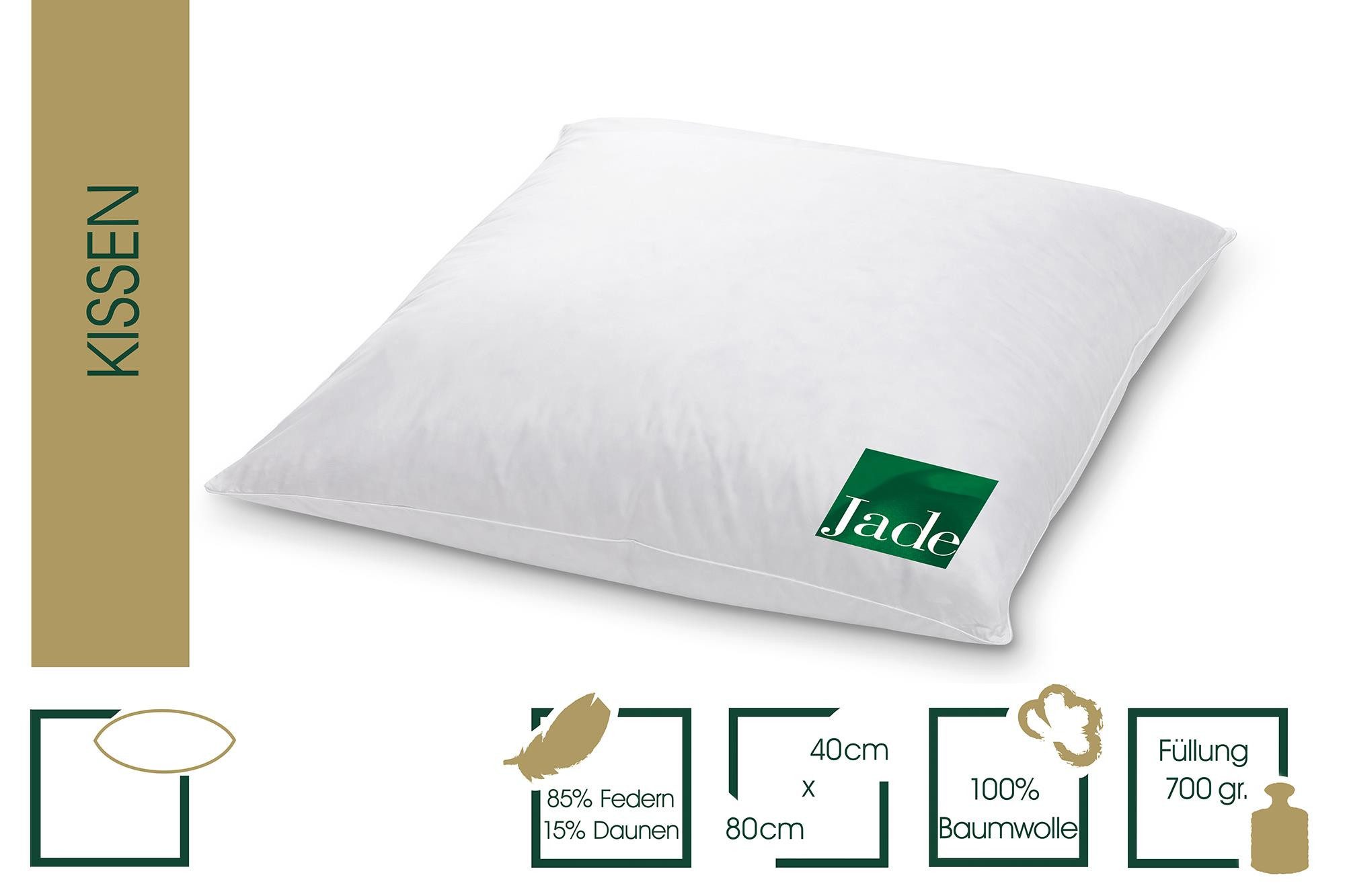 HANSKRUCHEN Daunenkissen JADE, Füllung: 85% Federn, günstig online kaufen