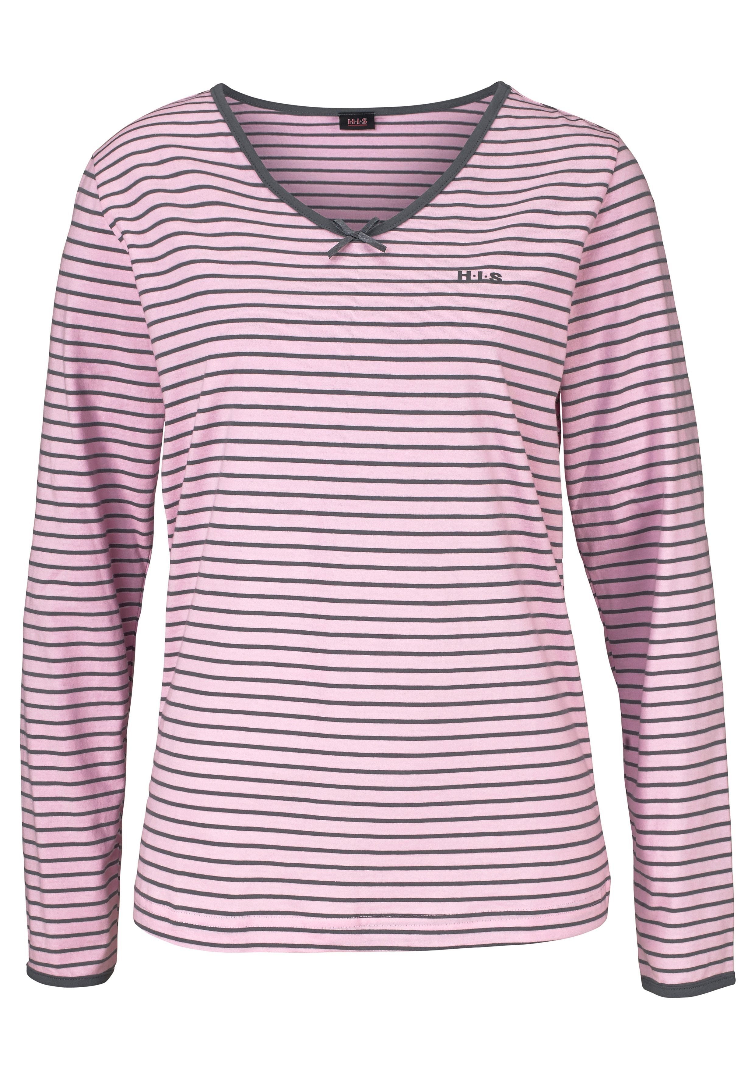 H.I.S Pyjama (Set, 2 tlg) mit garngefärbten Streifen