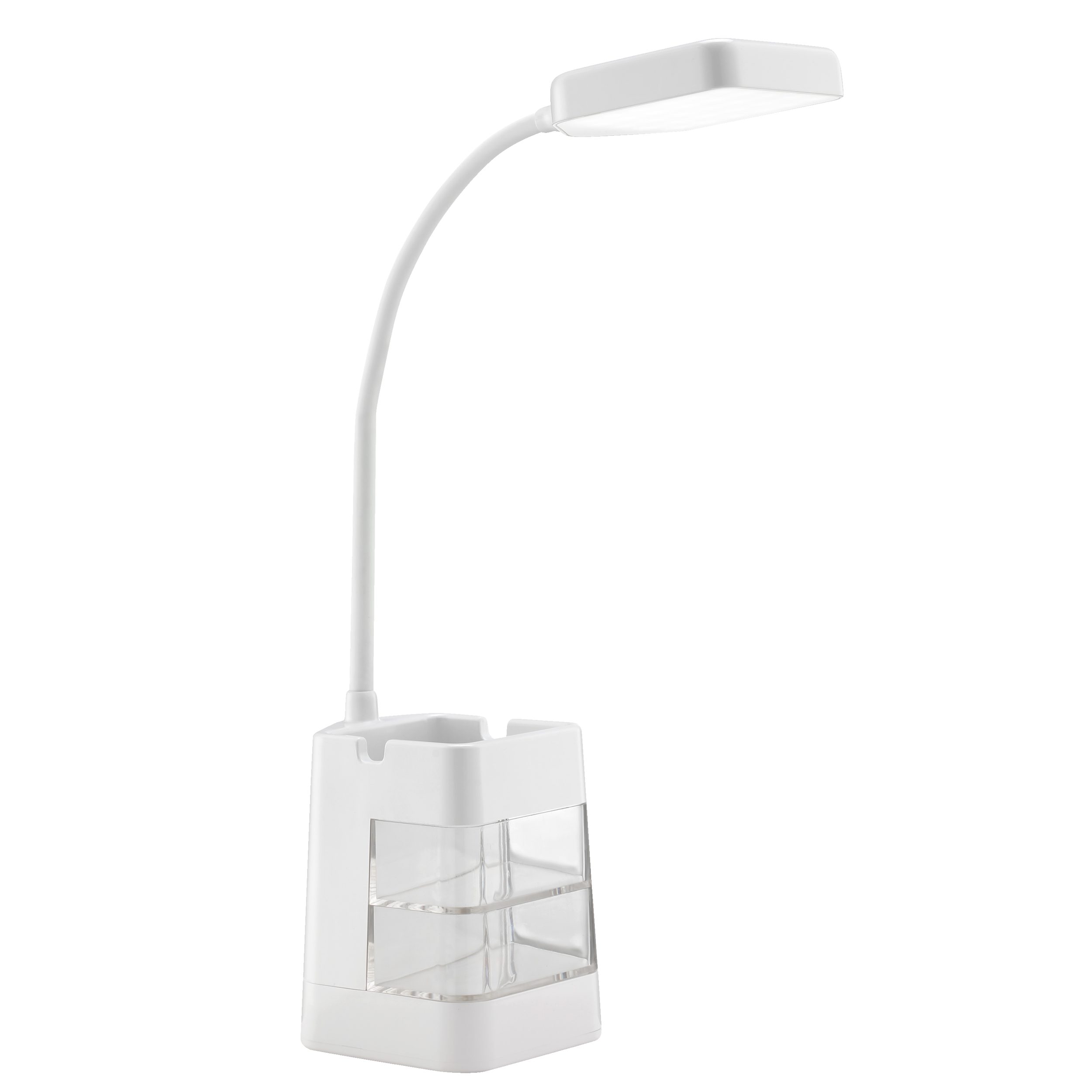 Lightbox Tischleuchte, LED fest integriert, Neutralweiß, LED Akku Tischlampe, 50 cm, 280 lm, 5000 K, dimmbar, Schubladen, weiß