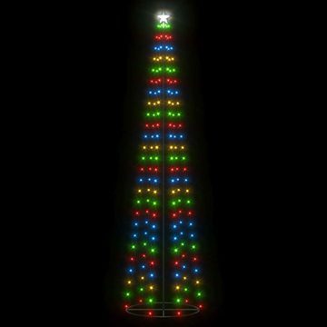 vidaXL LED Baum Weihnachtsbaum in Kegelform 136 LEDs Bunt 70x240 cm