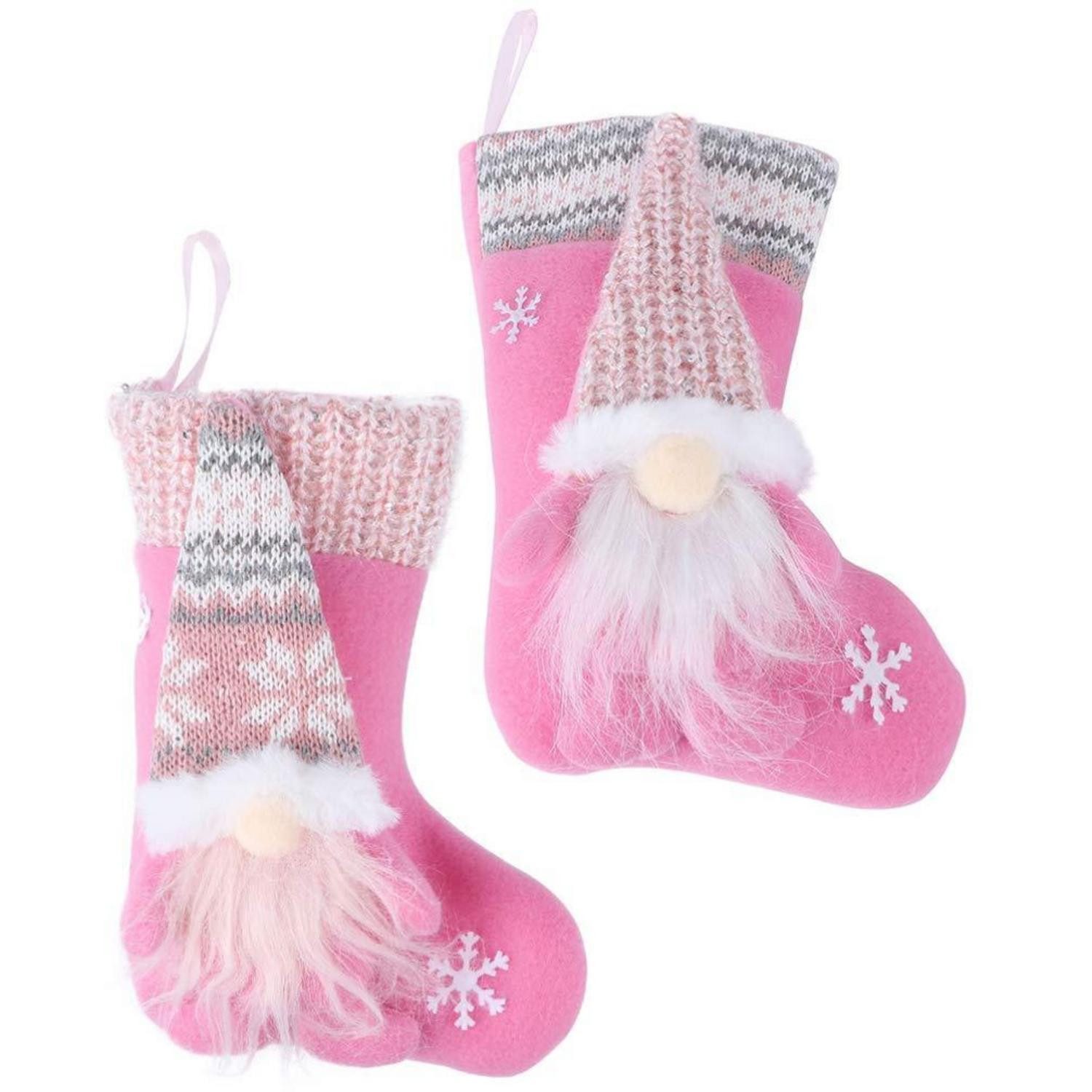 LuxusKollektion Nikolausstiefel Weihnachtsstrumpf Rosa 2 Stücke Nikolausstrumpf zum Befüllen (2 St)