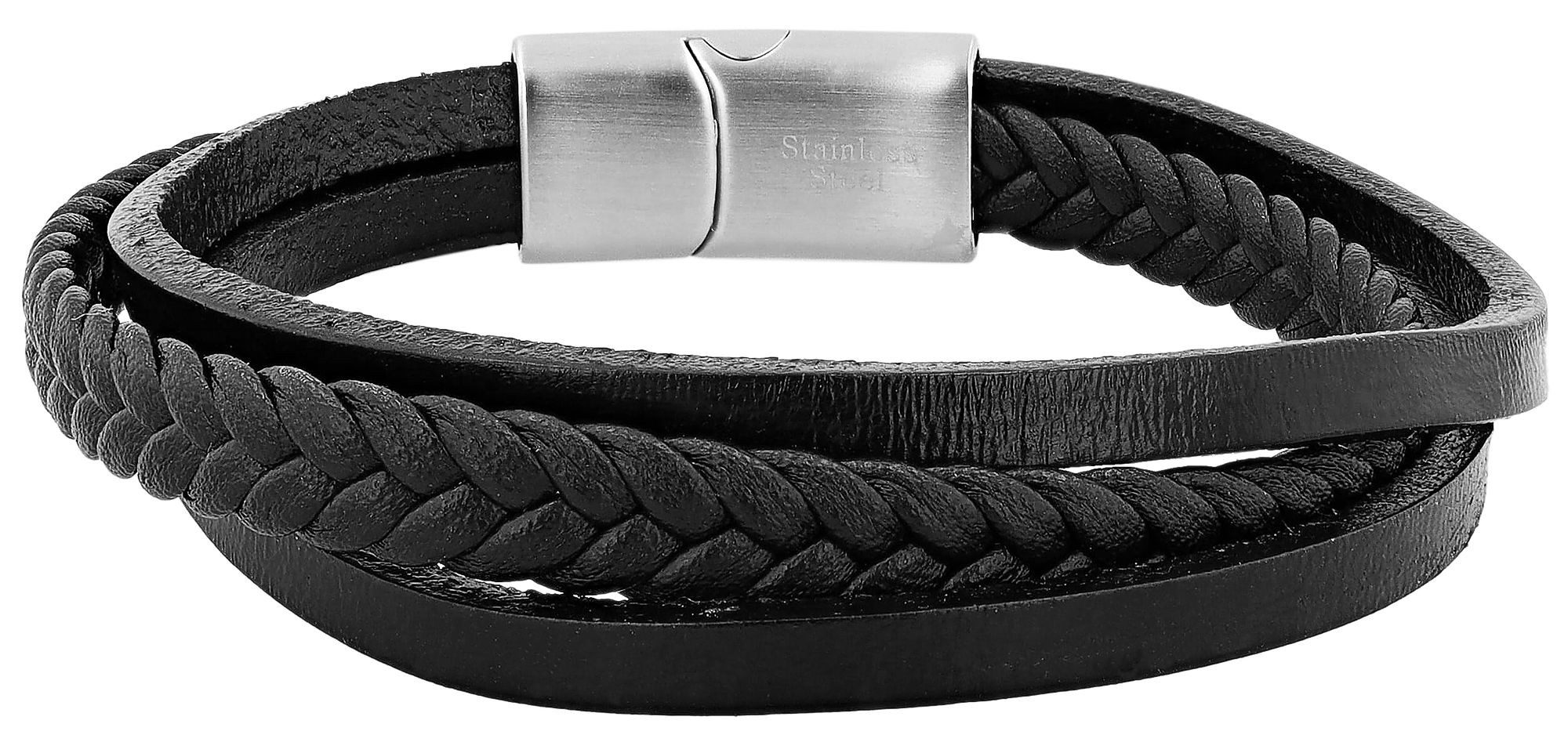 AKZENT Armband Marlon Armband Echtleder schwarz (Einzeln)