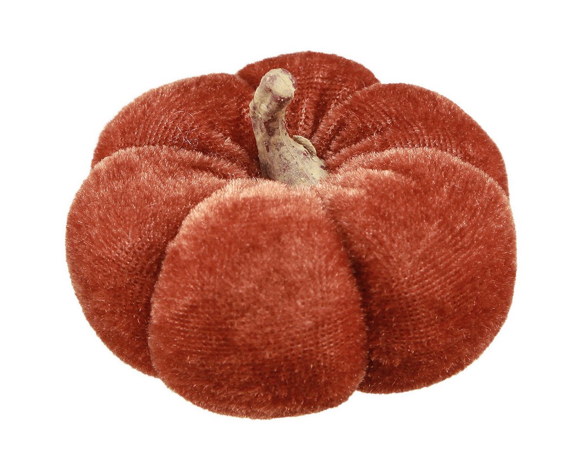 Thumbnail - Viana Streudeko Stoffkürbisse Herbstdeko Samtig Gelb Braun Ø7cm 9er Set