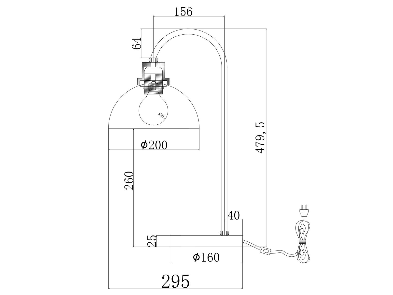 wechselbar, LED dimmbar, Lampenschirm Höhe Schnurschalter groß-e 48cm Nachttischlampe Holz, über stufenweise meineWunschleuchte dimmbar Tischleuchte, Rauch-glas LED Leuchtmittel warmweiß,