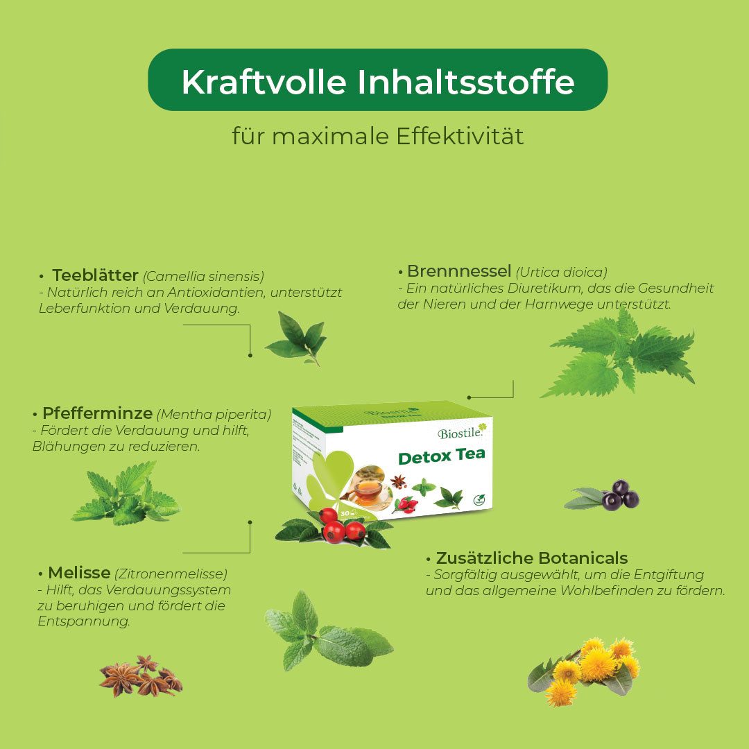 Biostile Kräutertee für Darm und Leber mit natürlichen Kräutern, Filterbeutel, 50 g, 30 Teebeutel, Wohltuender Geschmack, Für den täglichen Genuss