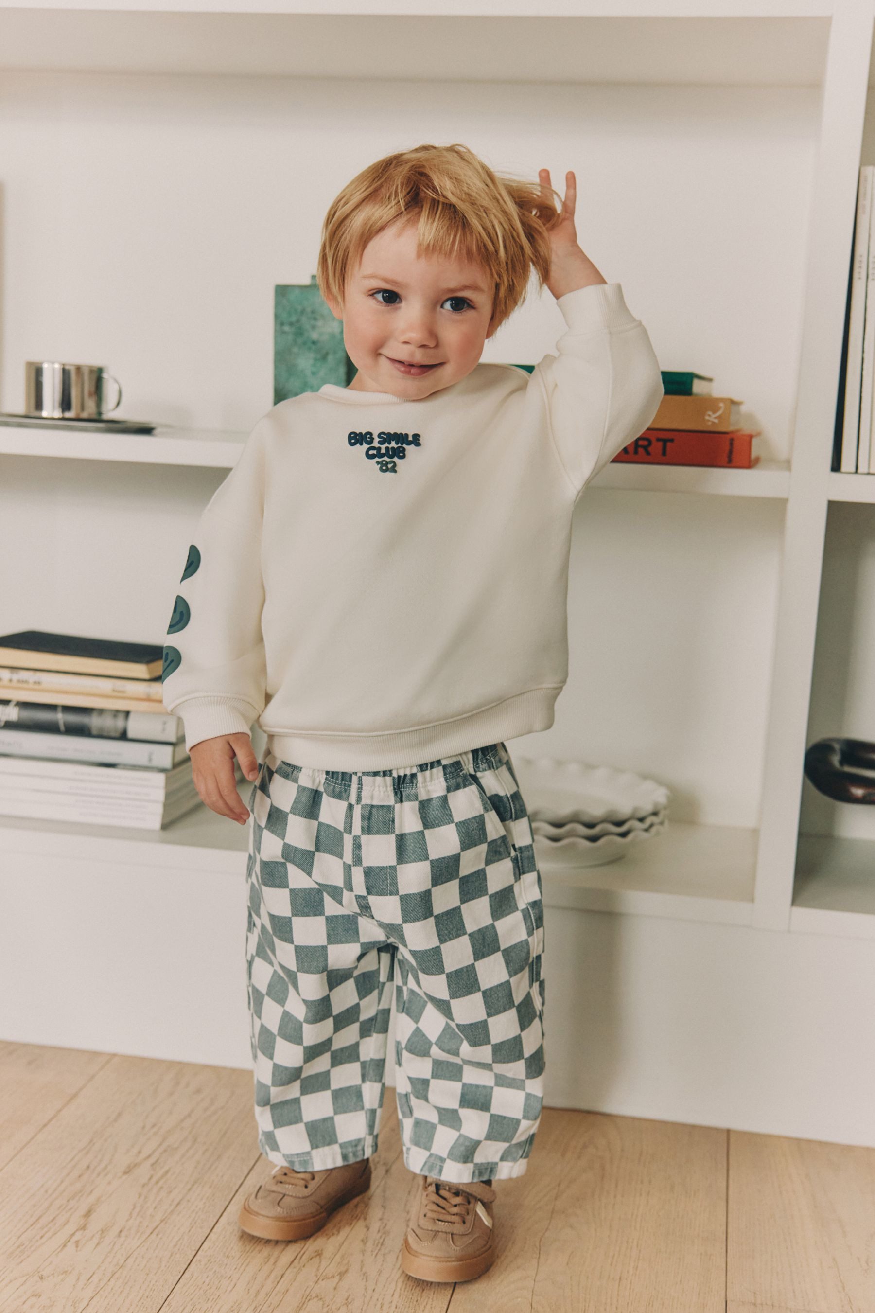 Next Top & Hose Langarmshirt und Hose mit weitem Bein im Set (2-tlg)