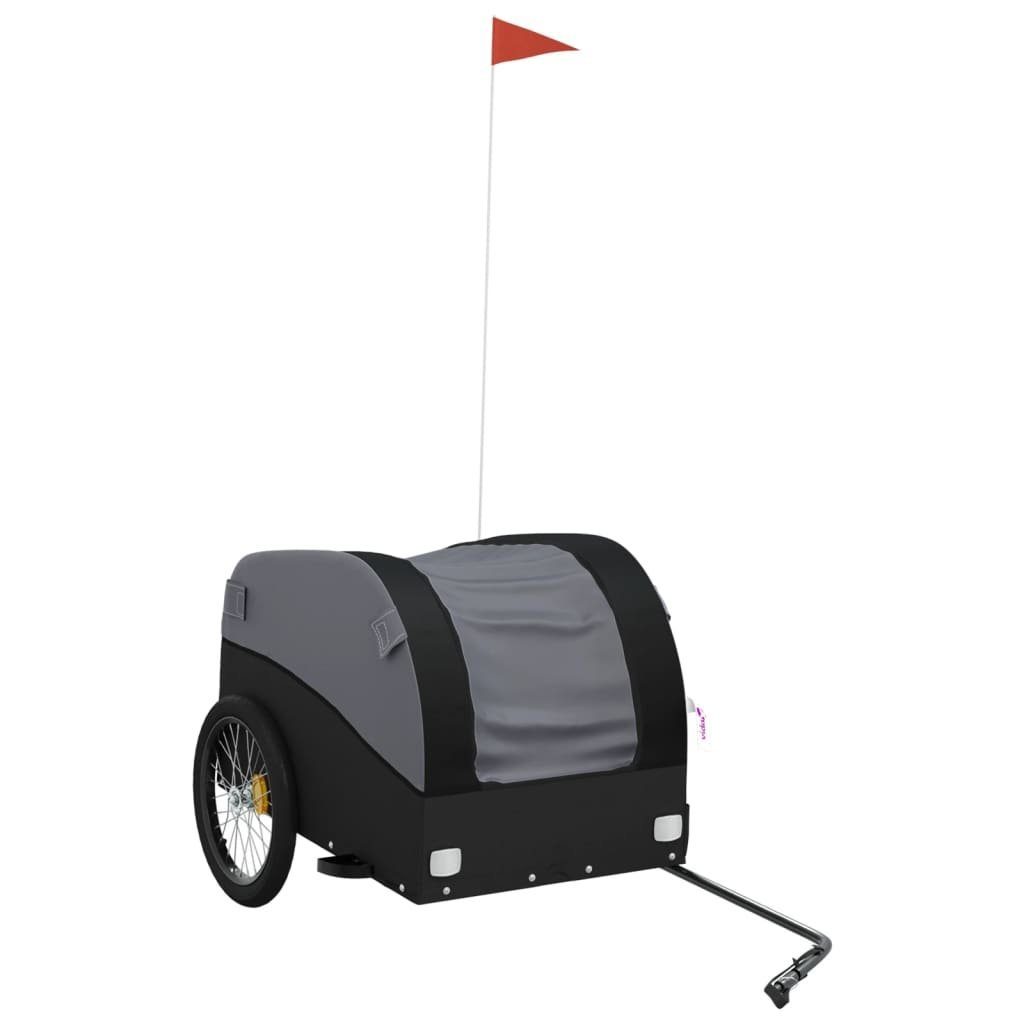 vidaXL Fahrradlastenanhänger Fahrradanhänger Schwarz 45 kg Eisen