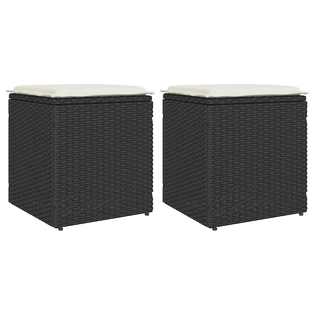 vidaXL Hocker Gartenhocker mit Kissen 2 günstig online kaufen