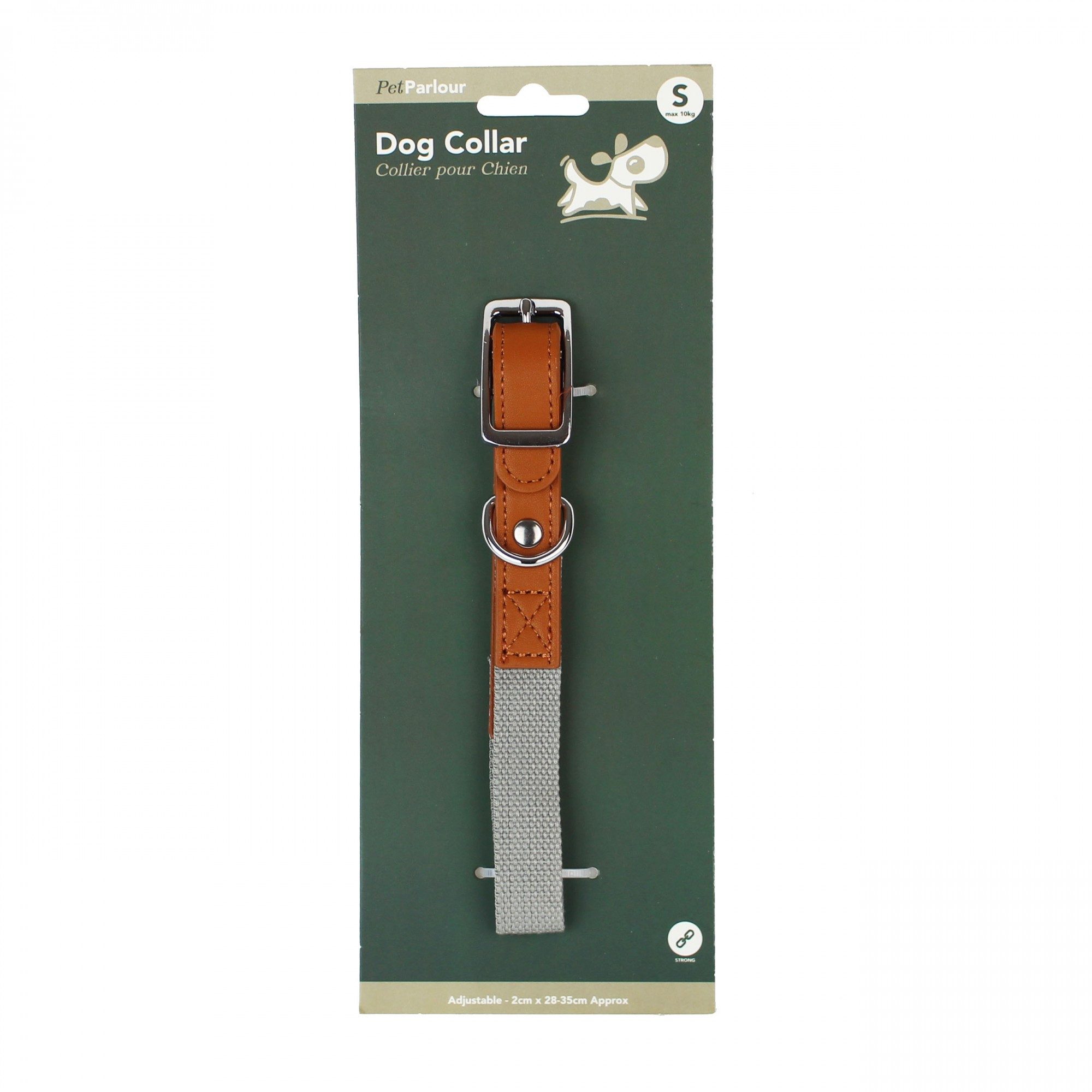mitienda Hunde-Halsband Hundehalsband Deluxe grau S