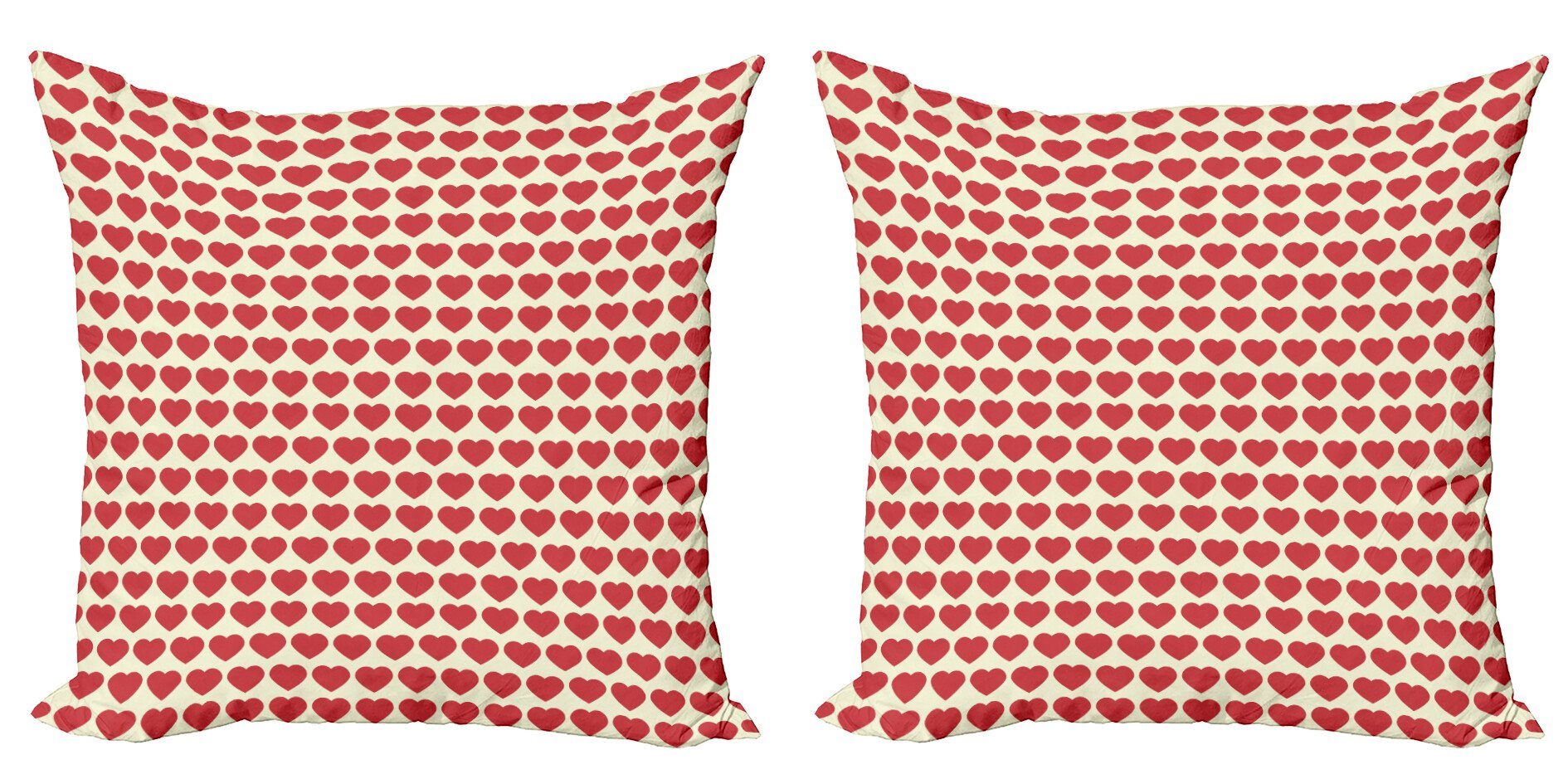 (2 Accent Red Valentine Modern Vibrant Stück), Kissenbezüge Digitaldruck, Hearts Doppelseitiger Abakuhaus