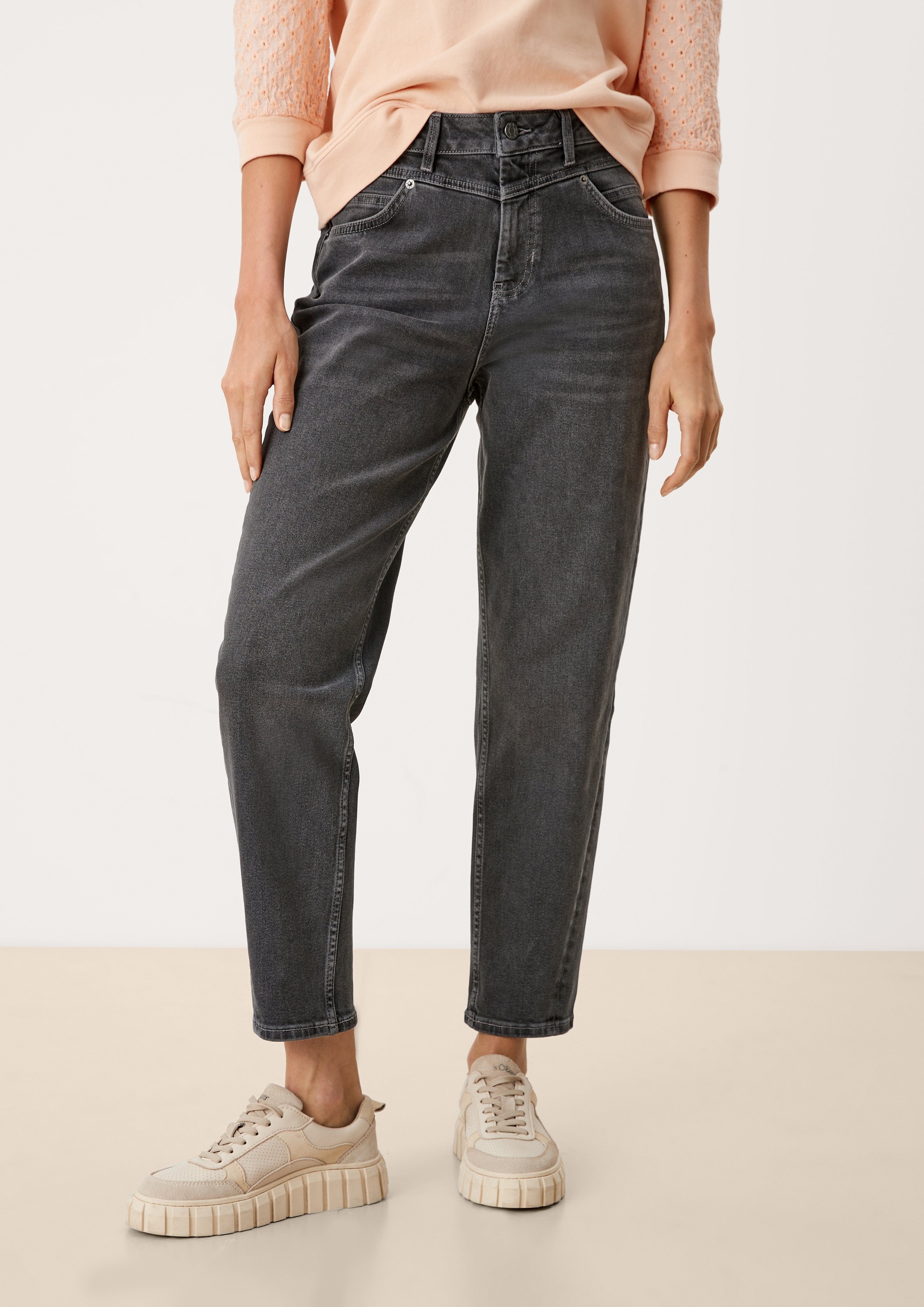 s.Oliver 7/8-Jeans »Regular: Mom-Jeans« Waschung | OTTO