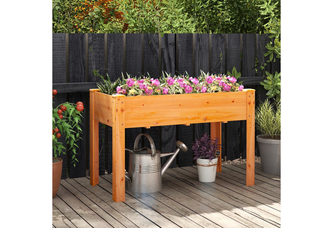 Thumbnail - COSTWAY Blumenkasten (1 St), Hochbeet, erhöhtes Gartenbeet, groß, 120x60x82cm