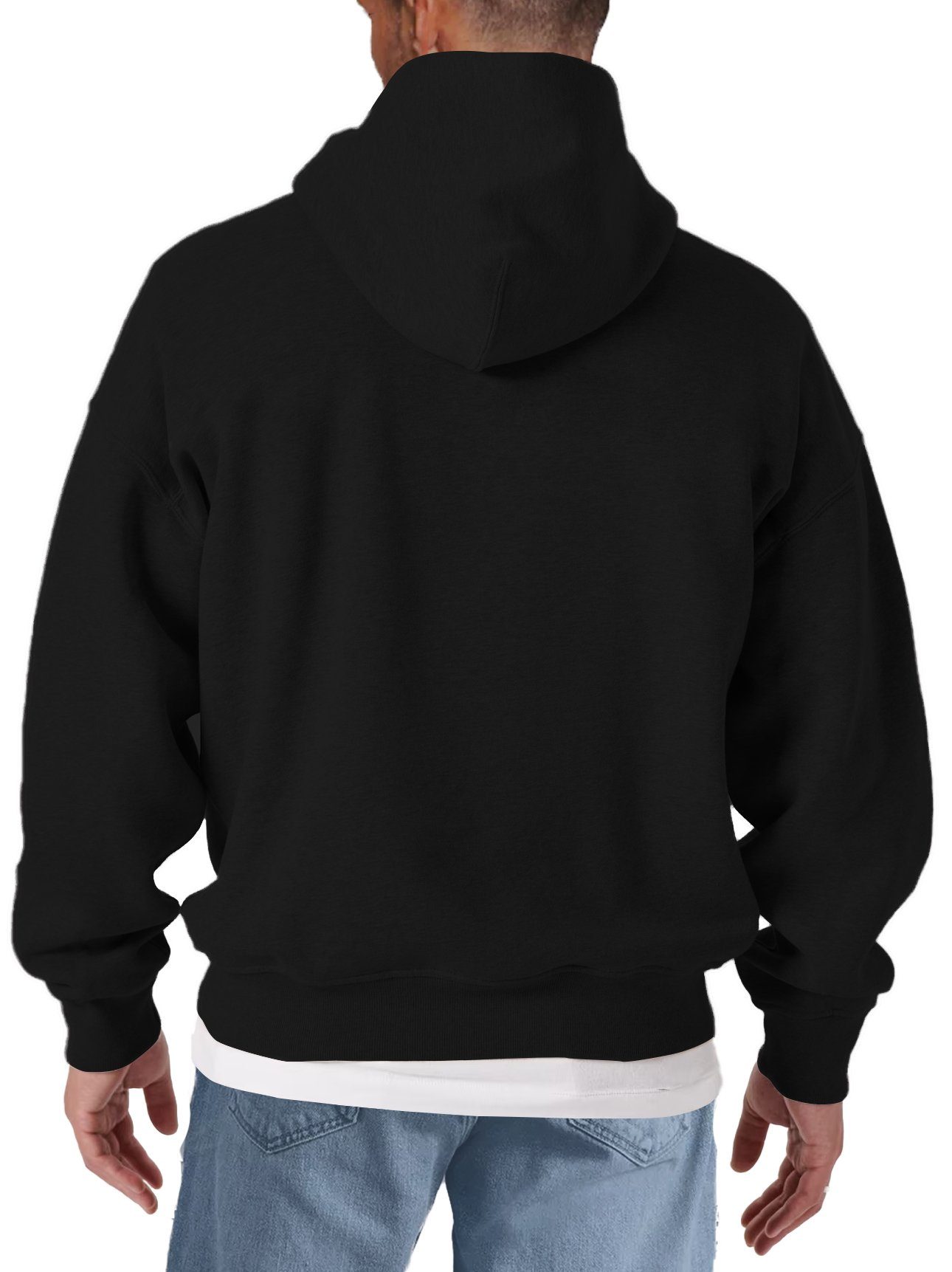 MAKAYA Kapuzenpullover Herren Kapuzen T-Shirt mit italienischer Flagge Herz Italien Fahne Italy Pullover