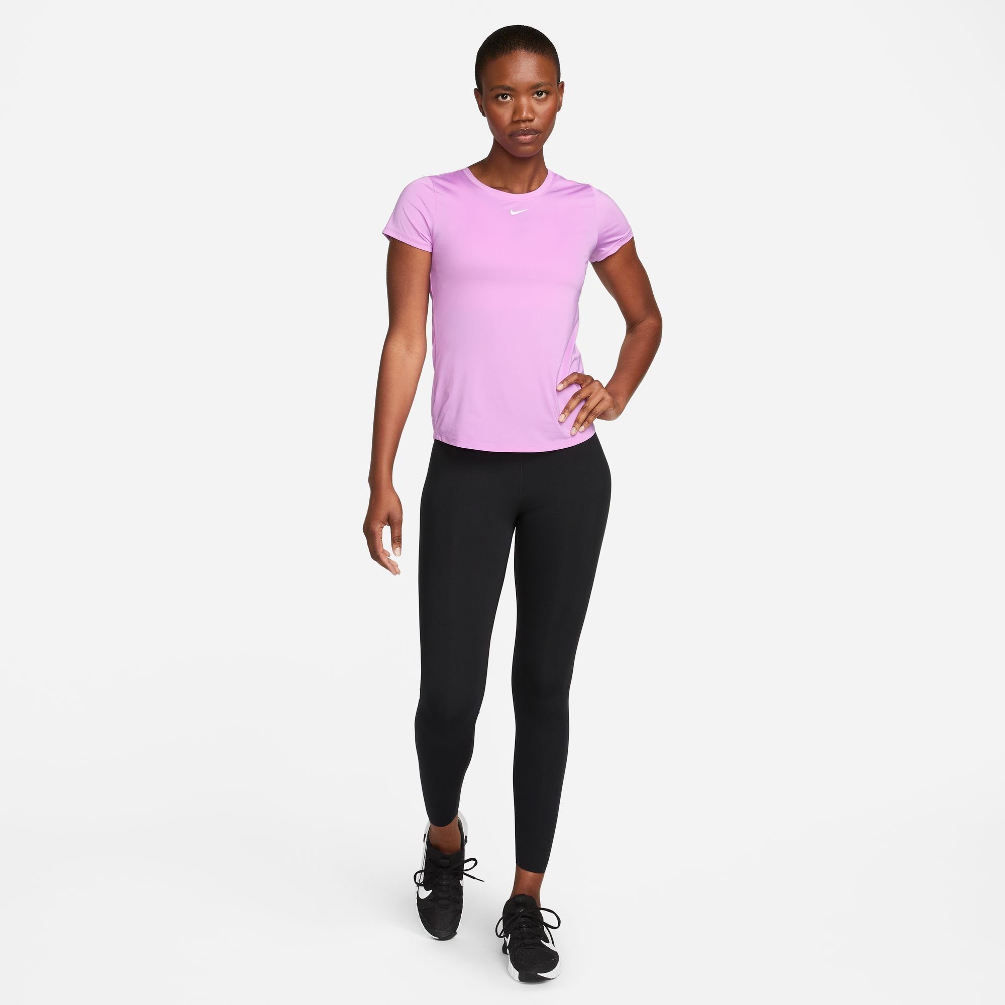 ONE WOMEN'S TOP FIT RUSH DRI-FIT FUCHSIA/WHITE SLIM Trainingsshirt SHORT-SLEEVE Nike