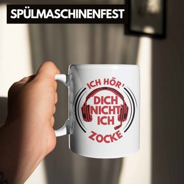 Trendation Tasse Trendation - Zocker Tasse Geschenk Ich Höre Dich Nicht Ich Zocke Gamer Geschenkidee Lustiger Spruch Gaming