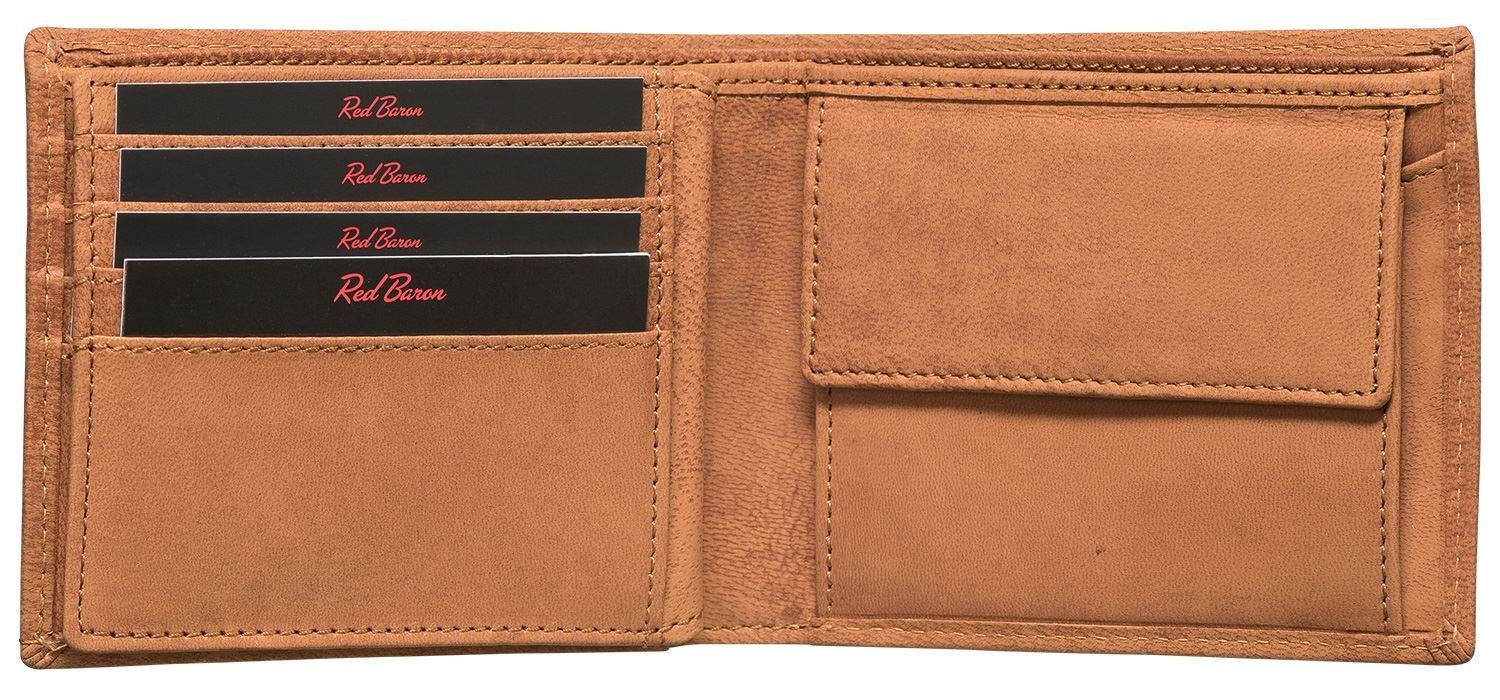 Druckknopf Red Kreditkartenfächer, RB-WT-006-02, Geldbörse Netzfach, Münzfach mit Baron