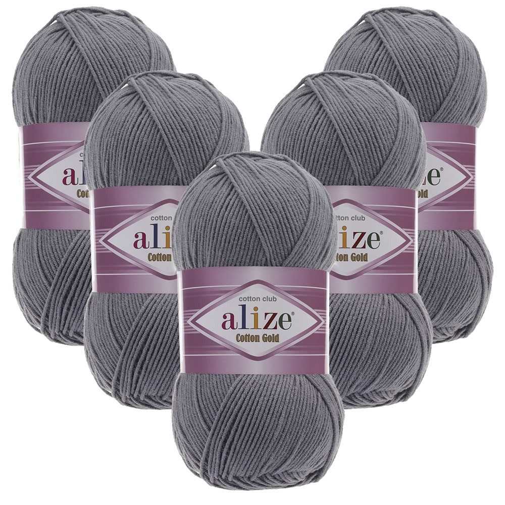 Alize 5 x ALIZE Cotton Gold Häkelwolle, 330 m, Handstrickgarn,Premium Wolle, Amigurumi