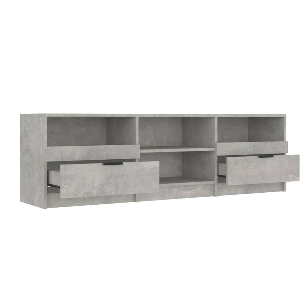 TV-Schrank furnicato Holzwerkstoff Betongrau 150x33,5x45 cm