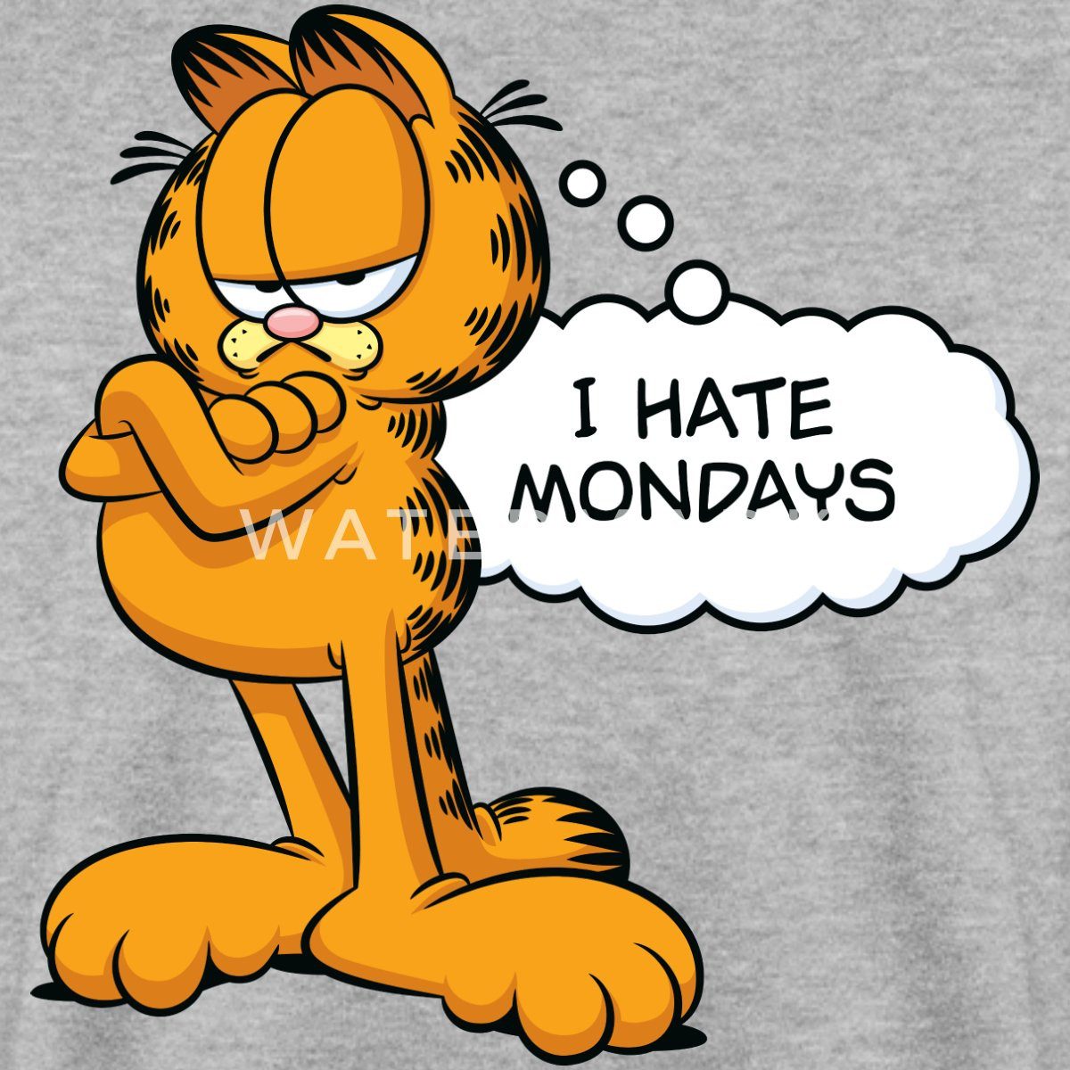 Spreadshirt Sweatshirt Garfield Ich Hasse Montage günstig online kaufen