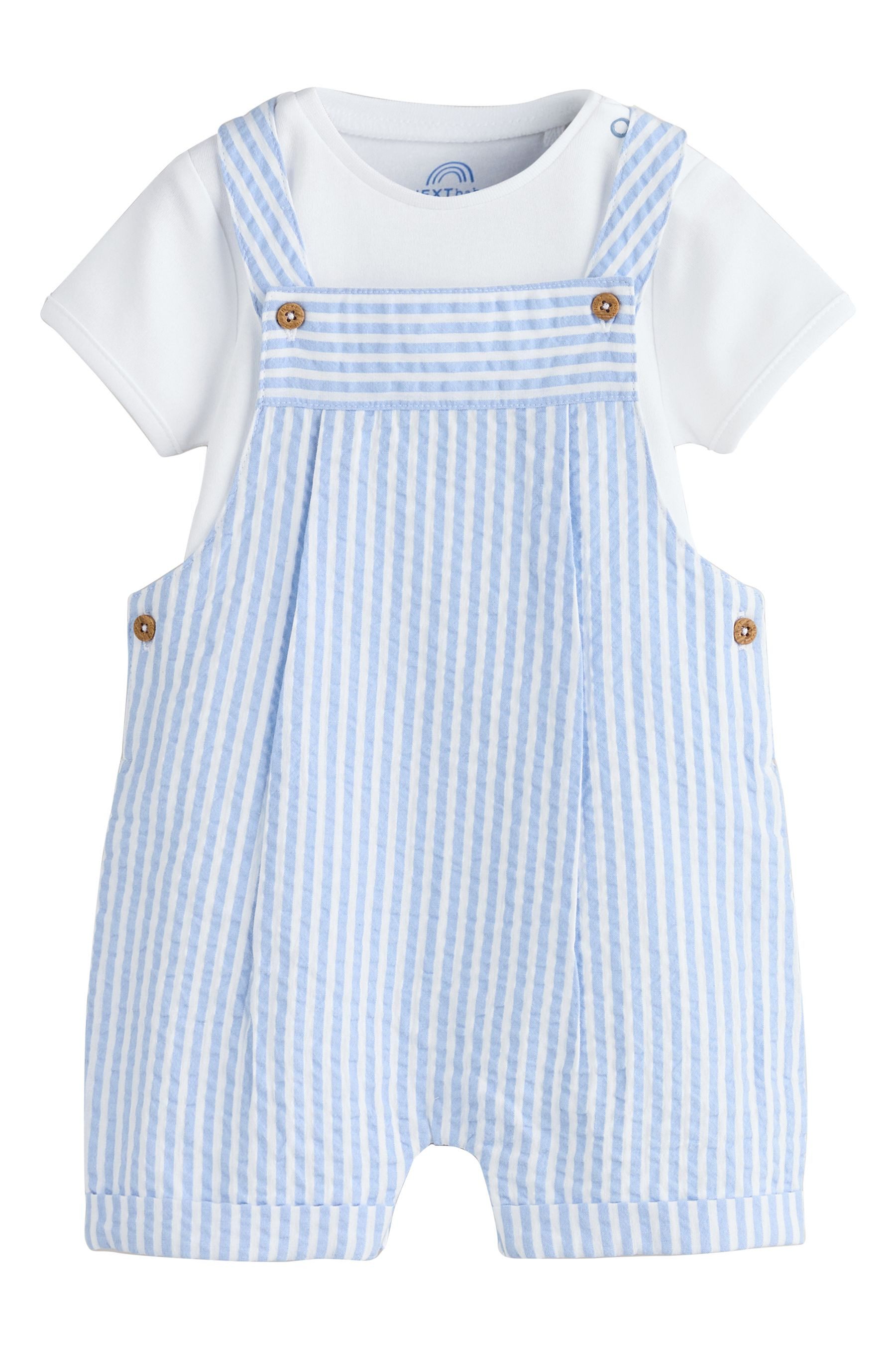 Next Body & Hose Baby Latzhose aus Webmaterial und Bodysuit im Set (2-tlg)