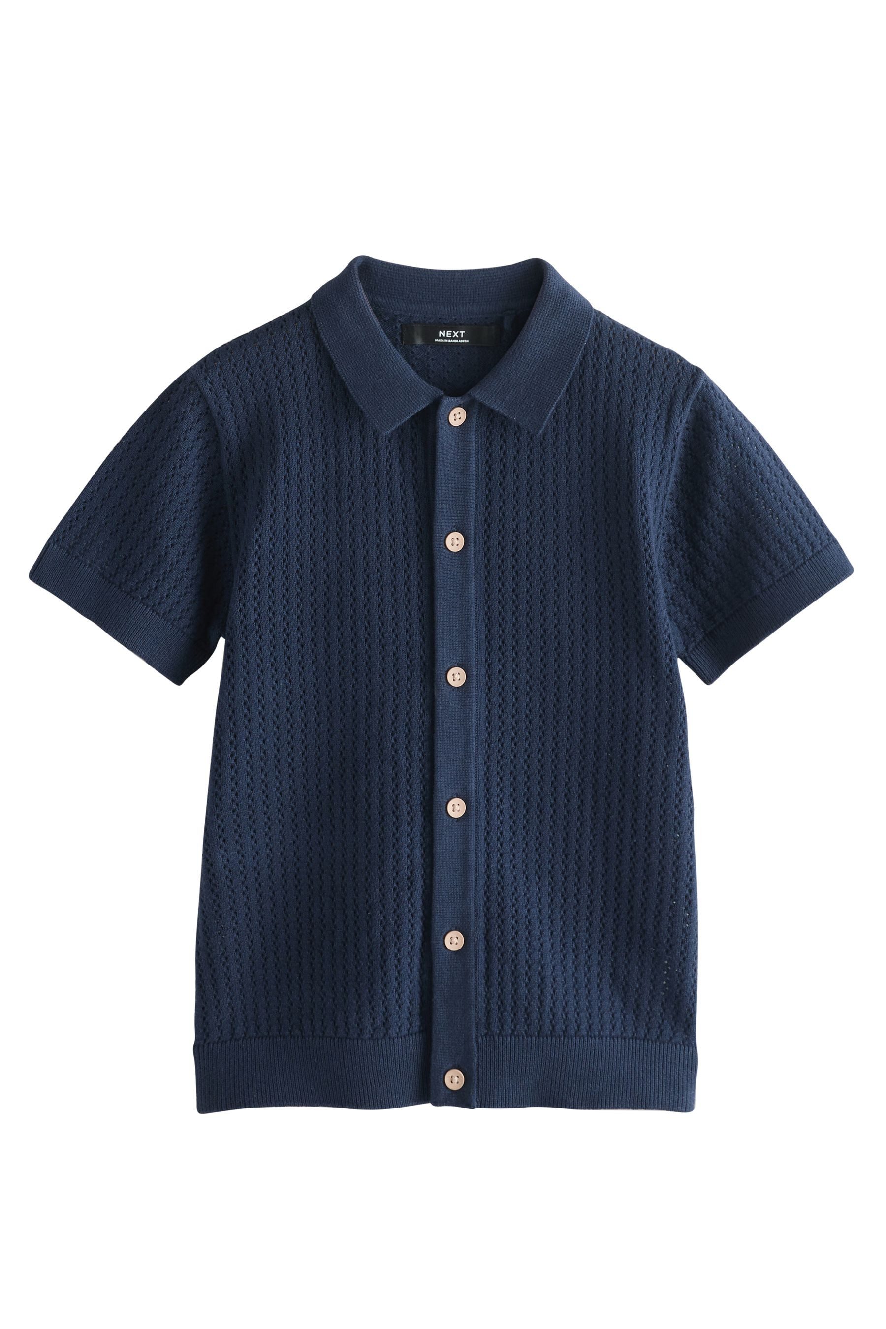 Next Polokragenpullover Durchgeknöpftes Strick-Polohemd (1-tlg)