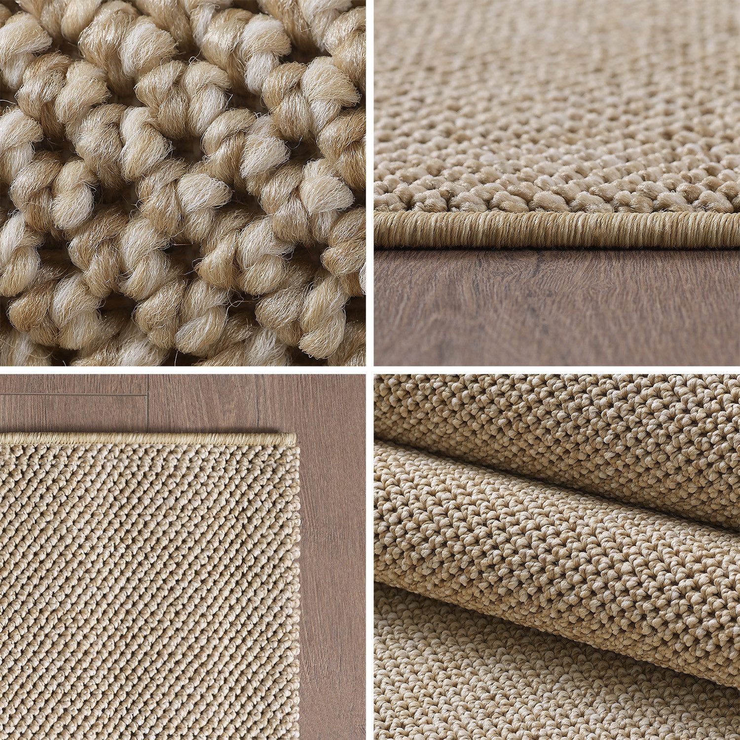 SIMPEX24 Teppich Unicolor, Rund, Höhe: 7 mm, Schlingenteppich Schlafzimmer günstig online kaufen