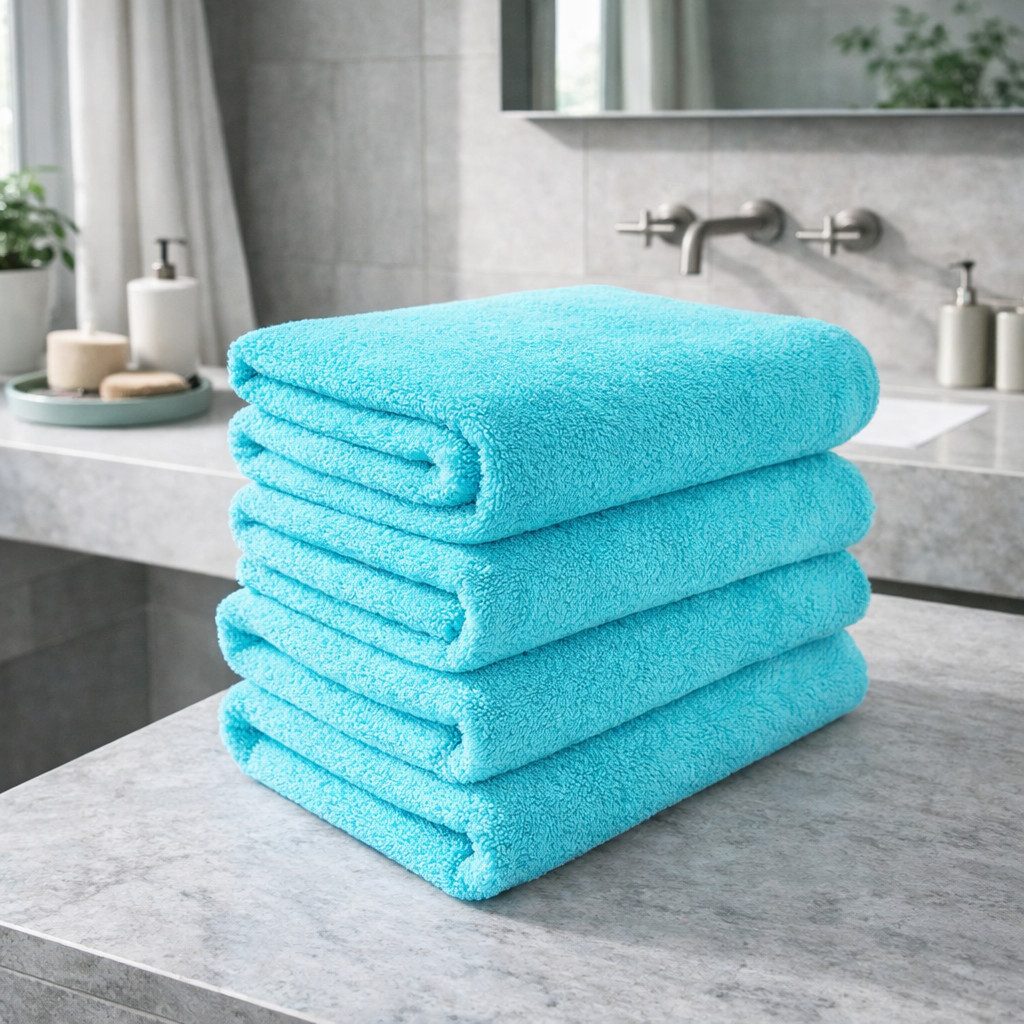 MatratzenL.A.B® Handtuch Set Gomez 500 g/m² Blauer Schwan®, 100% Baumwolle (1er oder 5er Set) – Bild 5 von 5
