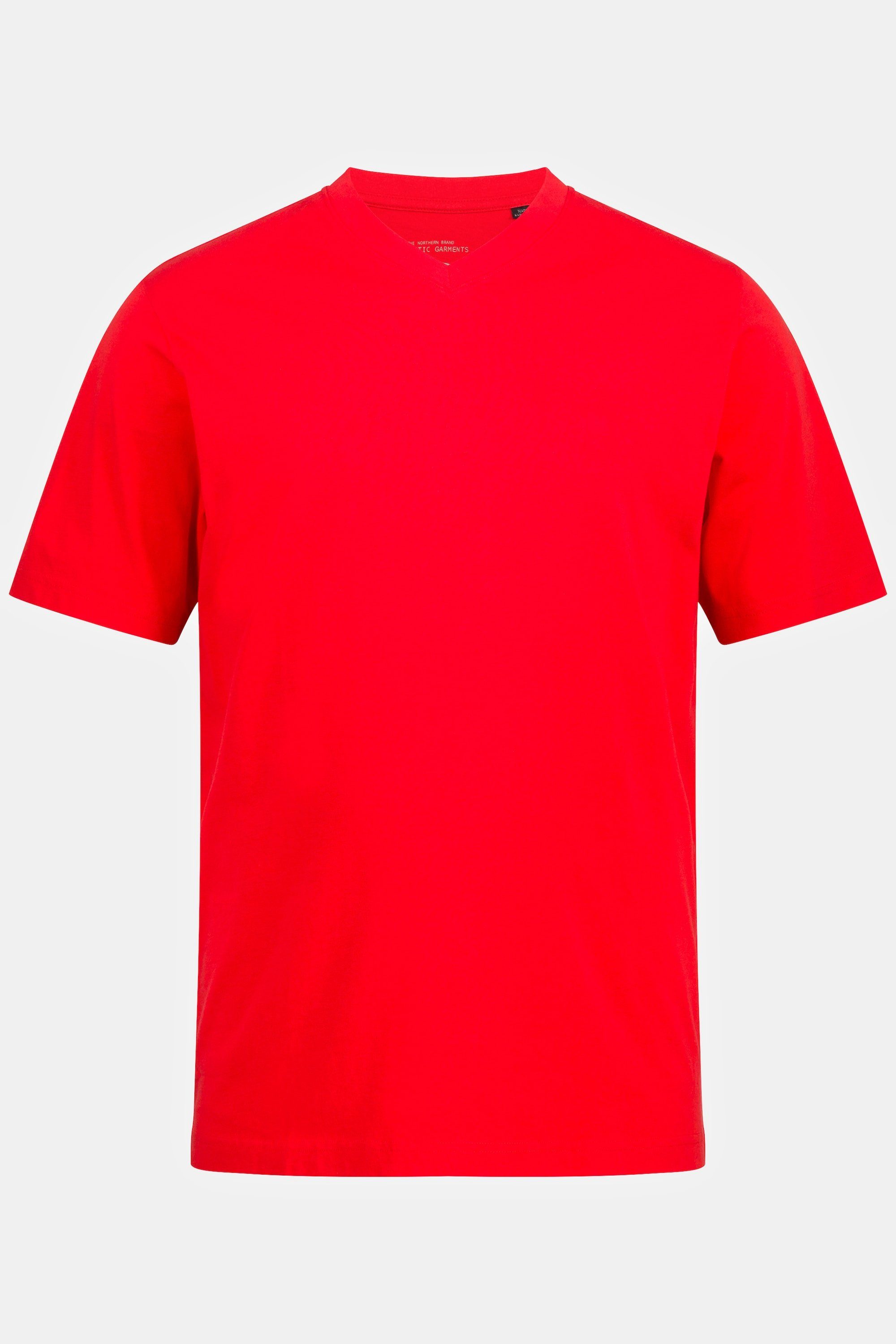 Basic JP1880 T-Shirt paprikarot V-Ausschnitt T-Shirt 8XL bis