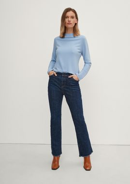 Comma 5-Pocket-Jeans Slim: Flared crop leg-Jeans Waschung