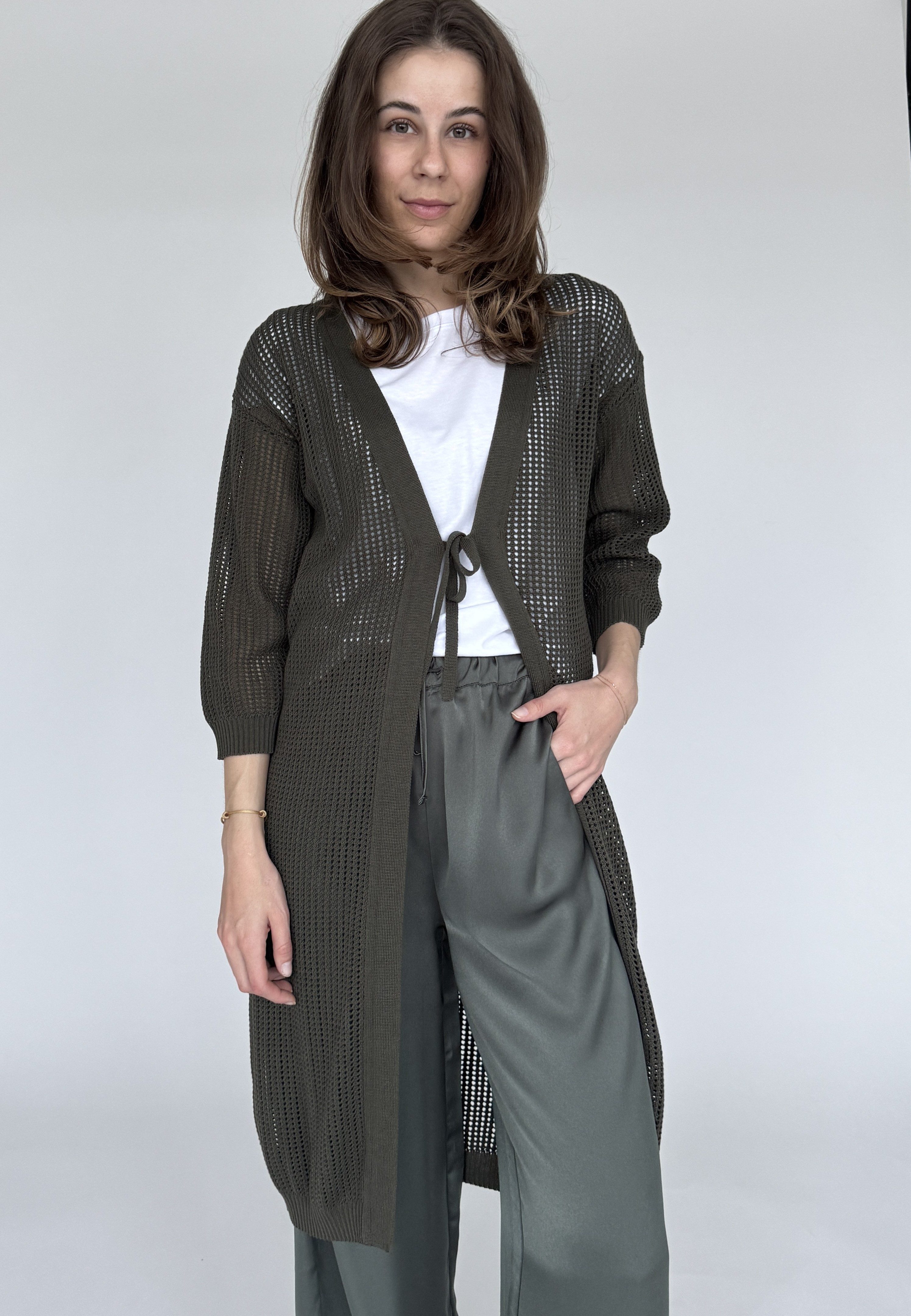 Zuckerwatte Ajourstrickjacke luftige Strickjacke in modischen günstig online kaufen