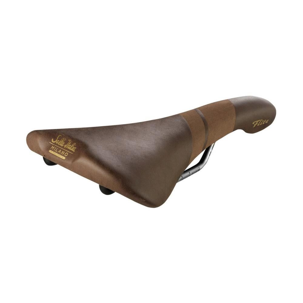 Selle Italia Fahrradsattel Selle Italia Flite Bullitt TI 316 Leder-Sattel L1, 146 × 280 mm, Braun