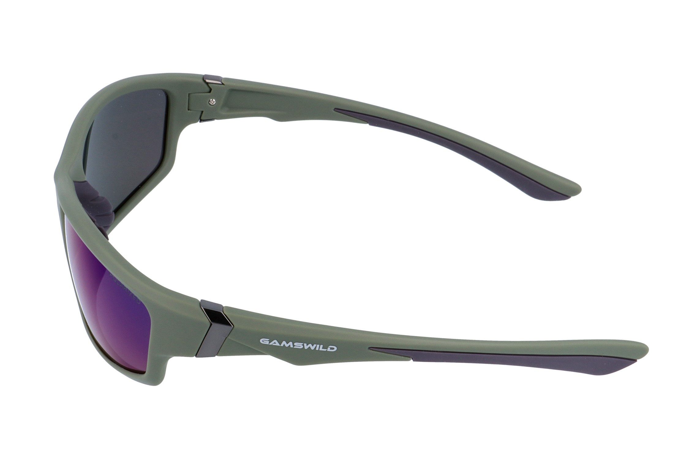 Gamswild Sportbrille UV400 Sportbrille Sonnenbrille Fahrradbrille Skibrille polarisierte, Gläser Damen Herren Modell WS6036 in blau, lila, grün