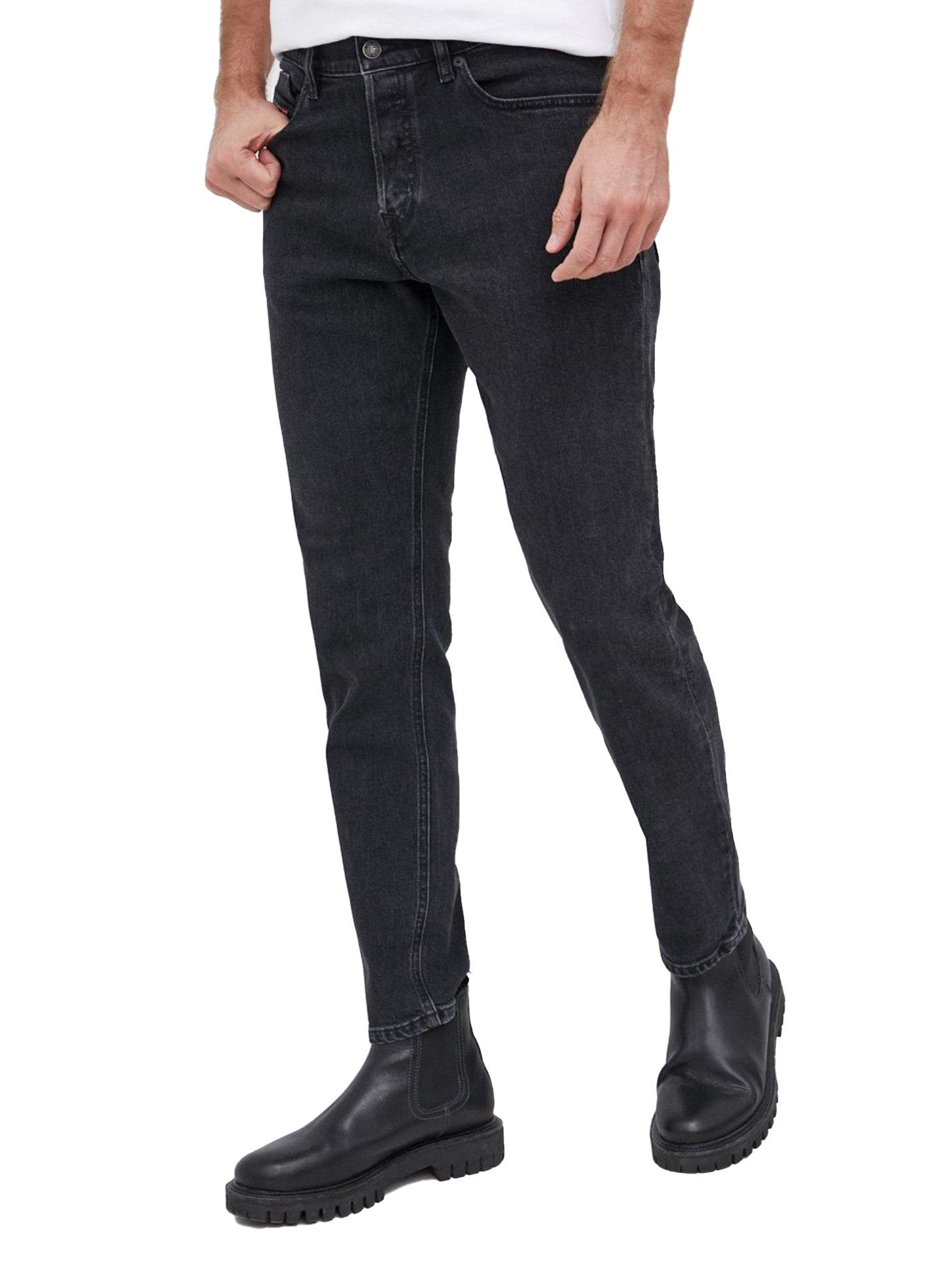 Diesel Tapered-fit-Jeans Regular - Vintage Schwarz - D-Fining 09A14 günstig online kaufen